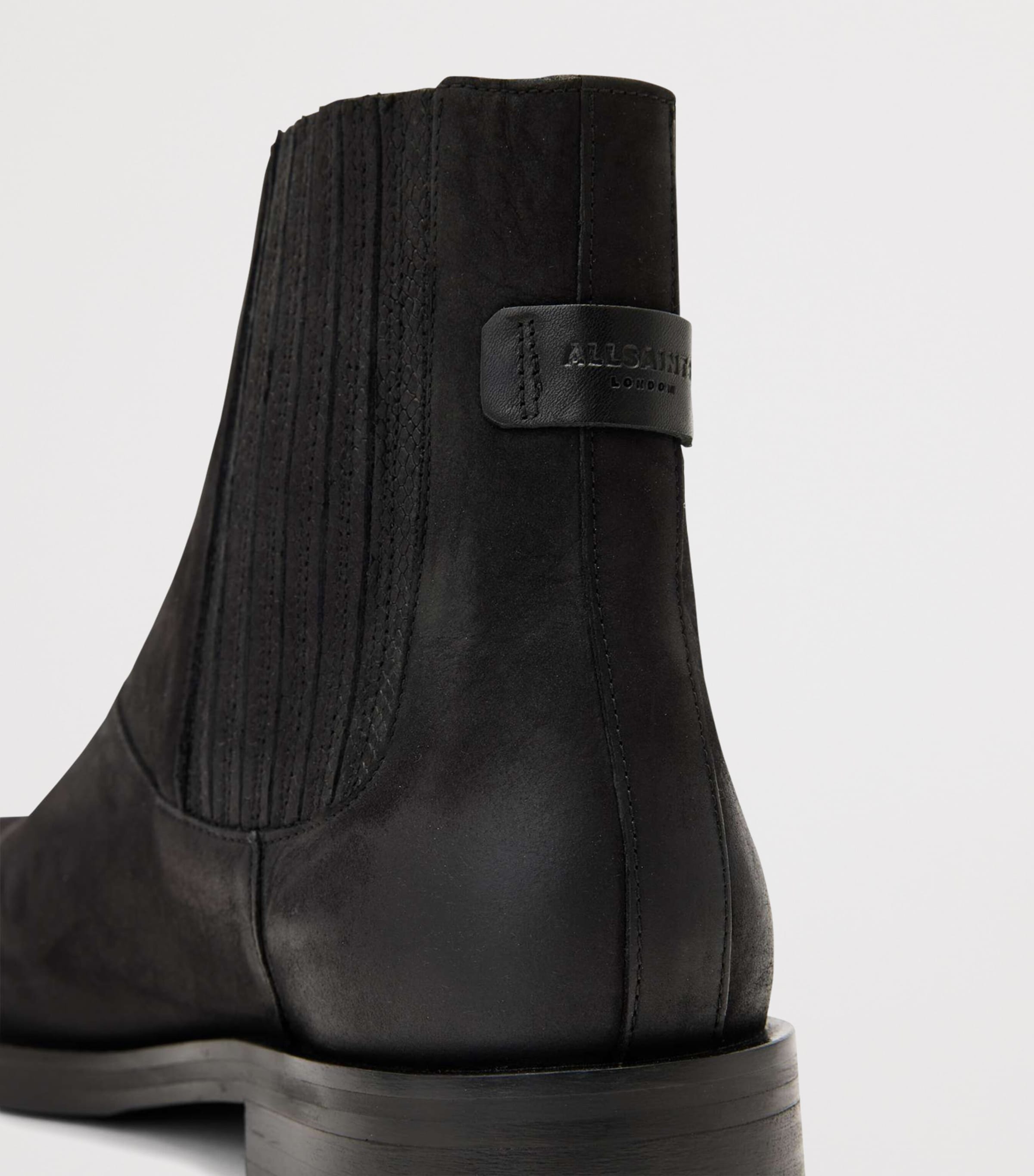 AllSaints Black Leather Bloom Chelsea Boots | Harrods US display picture 3