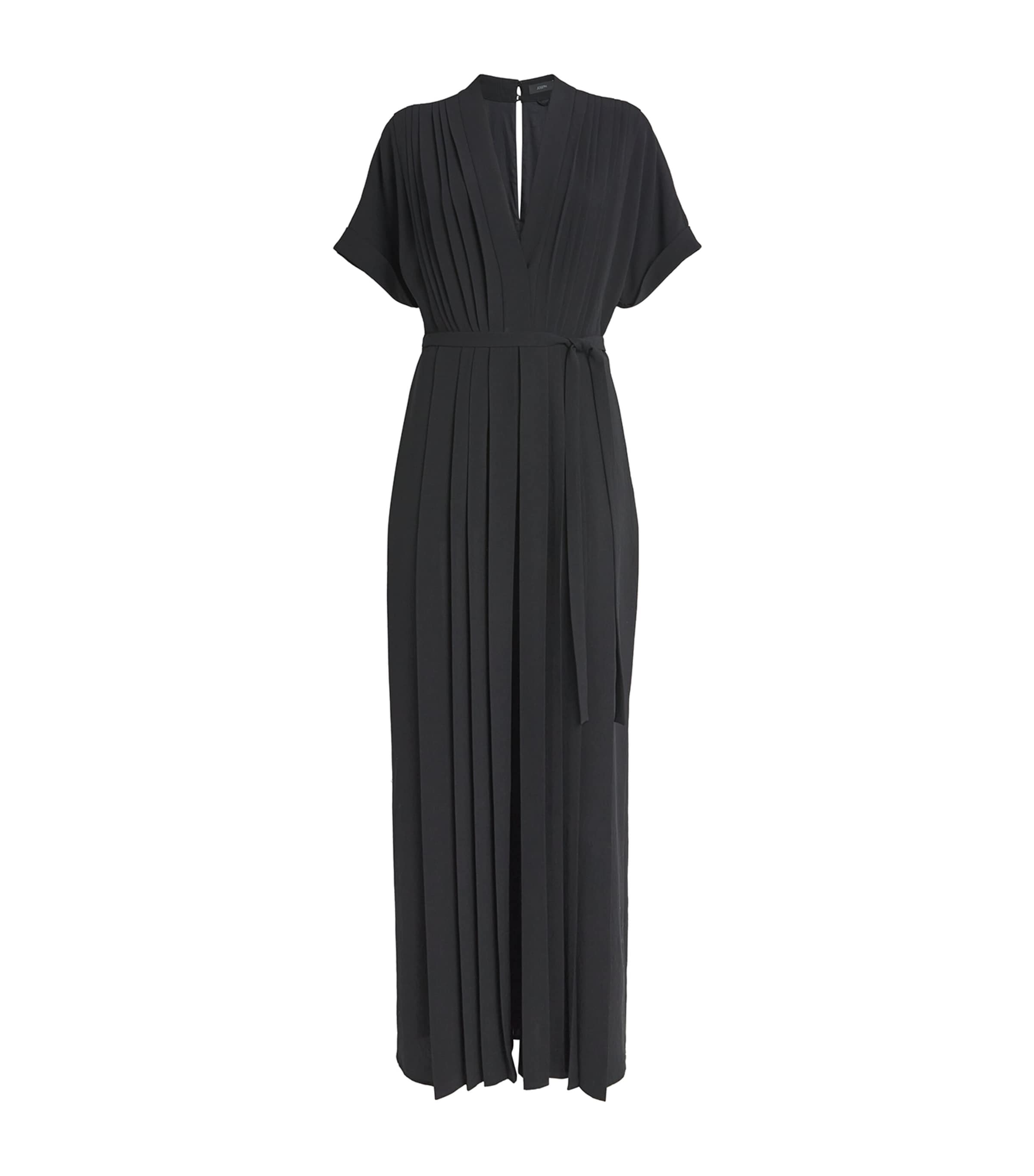 Joseph Sofia Pleated Jumpsuit In Black
