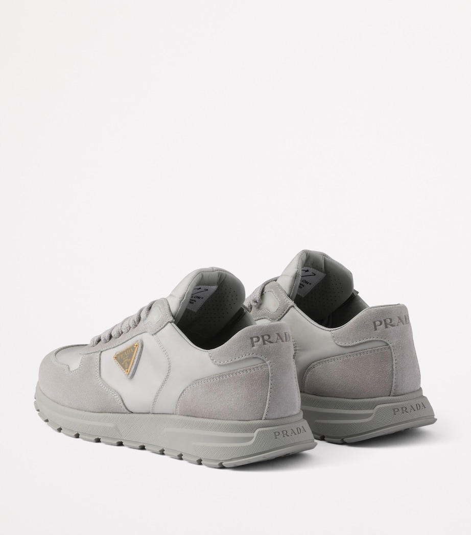 Suede and Re-Nylon Prax 2.0 Sneakers F0424 Image 4