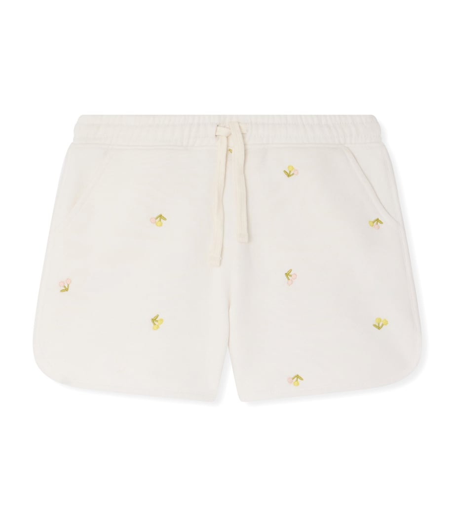 Jersey Cotton Logo Shorts (10-14 Years) IM ECRU Image 1