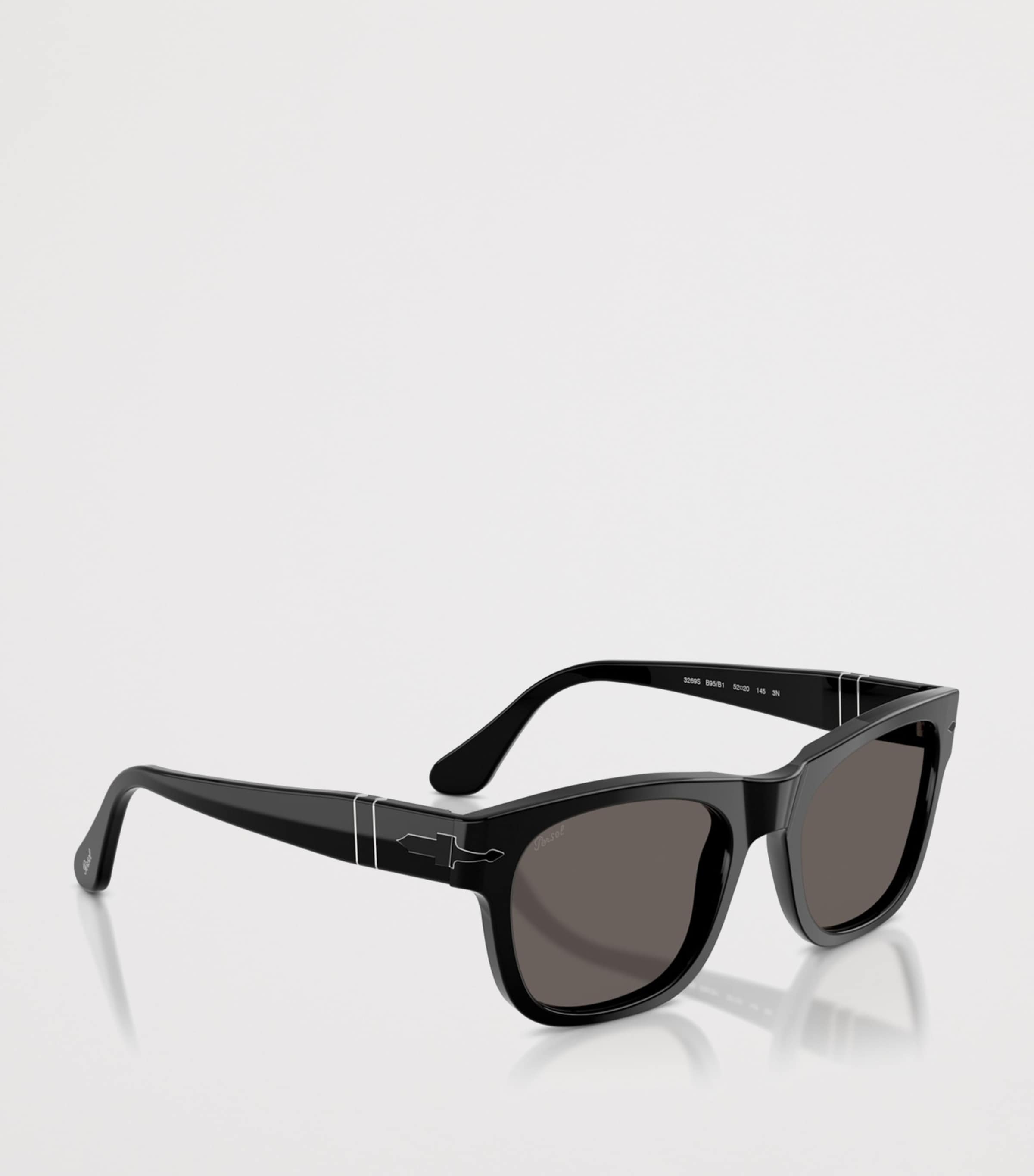 Persol PO3269S Rectangle Sunglasses Black Image 6