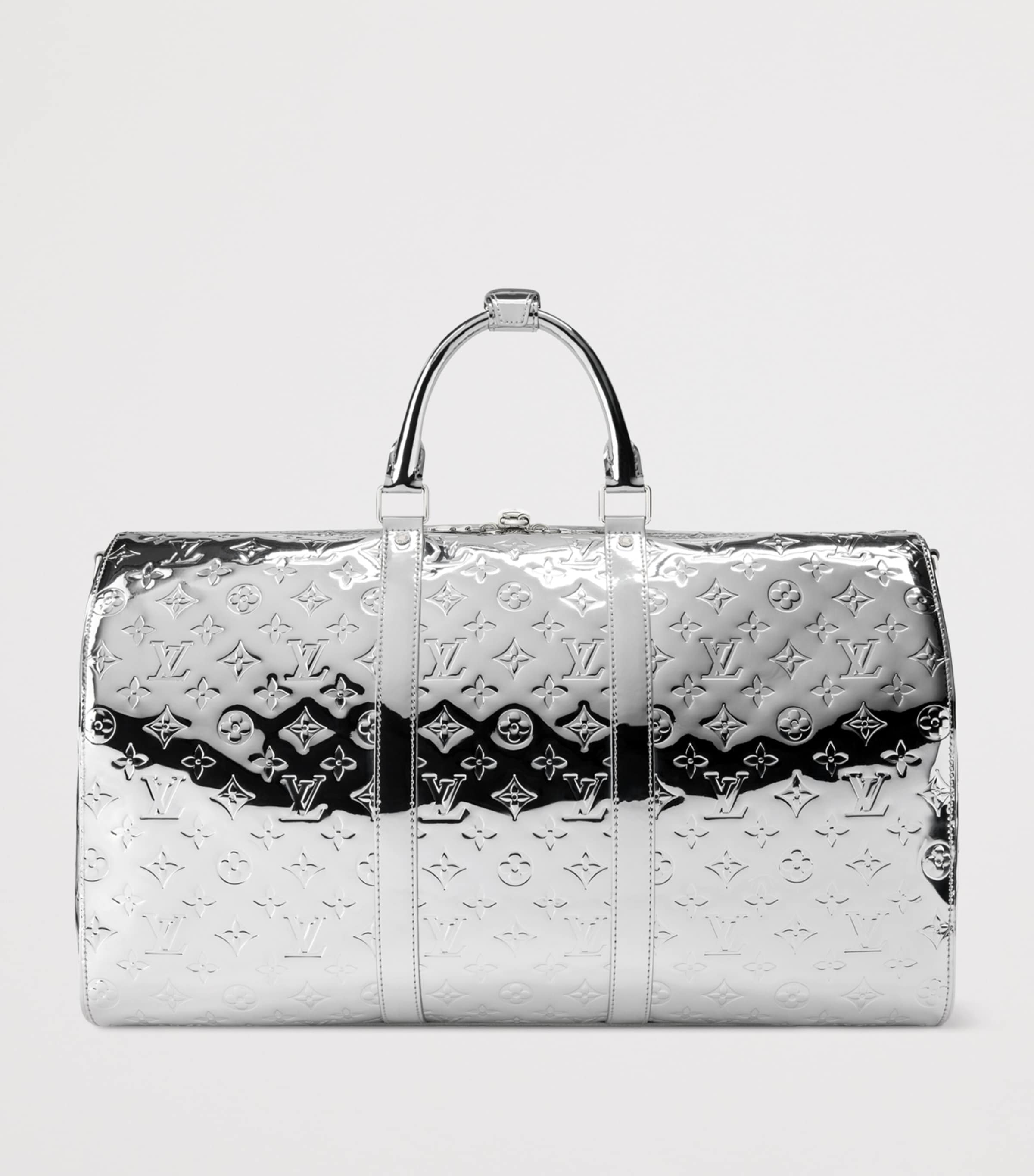 Canvas Keepall Bandoulière 50 Holdall Bag SILVER Image 4