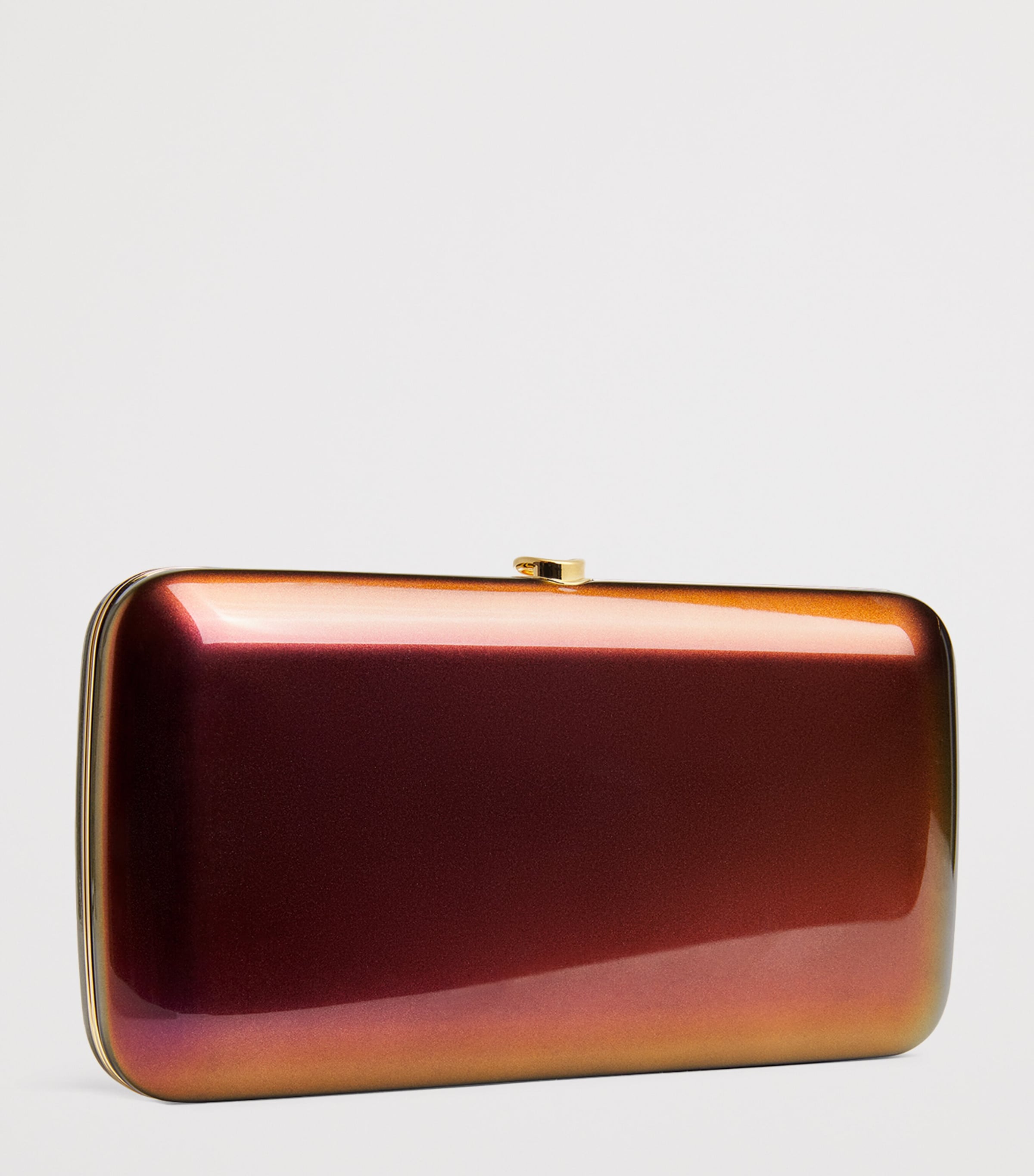 Iridescent Finley Clutch Bag BURGUNDY Image 3