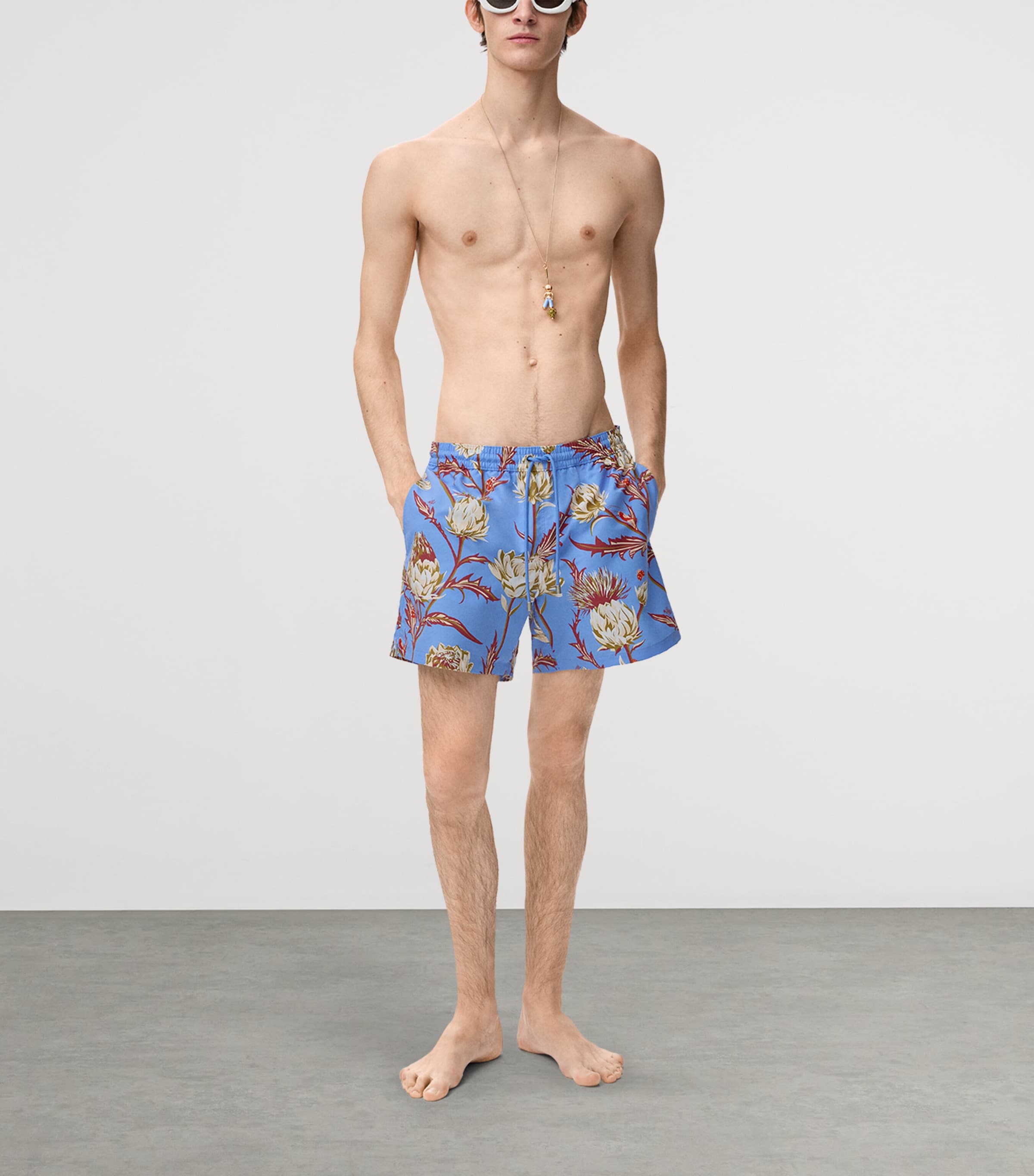 LOEWE Mens x Paula’s Ibiza Artichoke Swim Shorts Blue/multicolor Image 5
