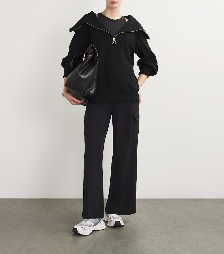 Vine Half-Zip Sweatshirt BLACK Image 2