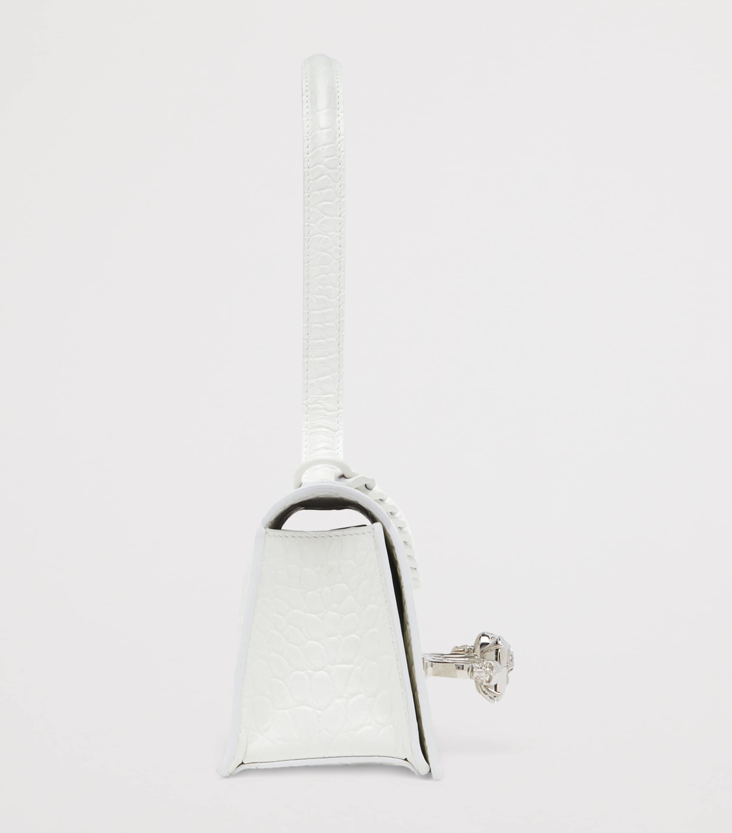 McQueen Croc-Effect Jewelled Top-Handle Bag Image 3