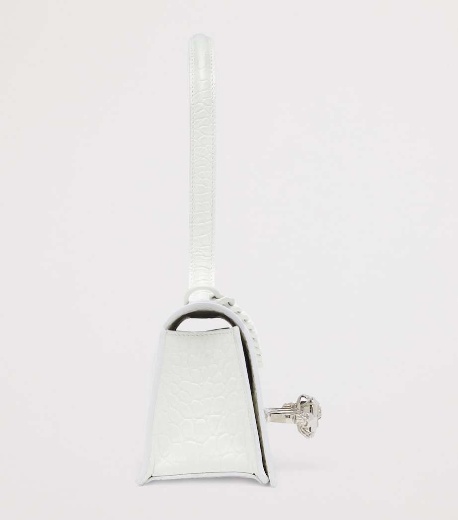 McQueen Croc-Effect Jewelled Top-Handle Bag Image 3