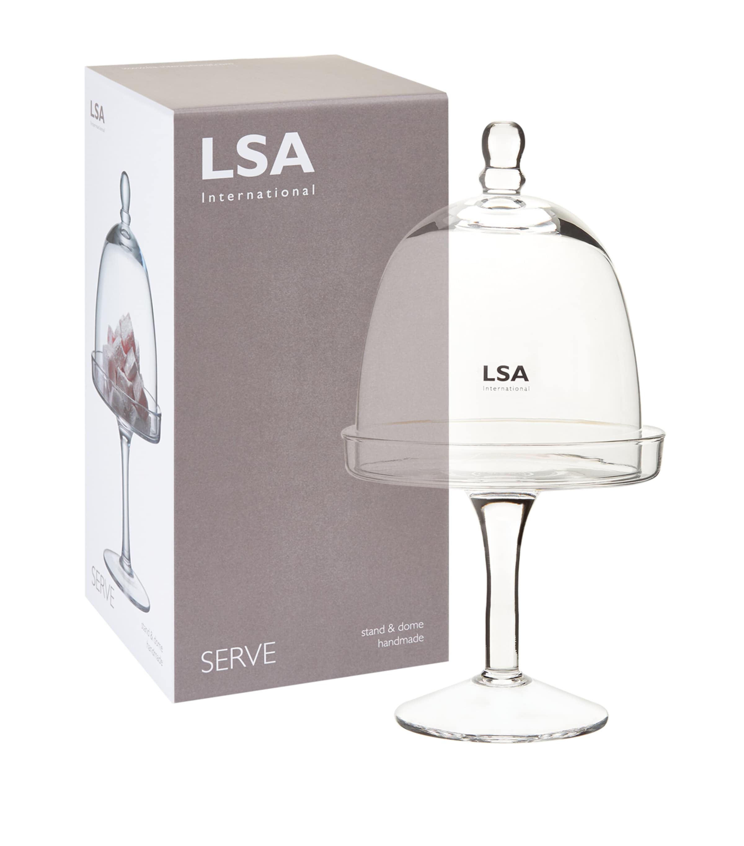 LSA International Serving Stand with Dome Clear Image 2