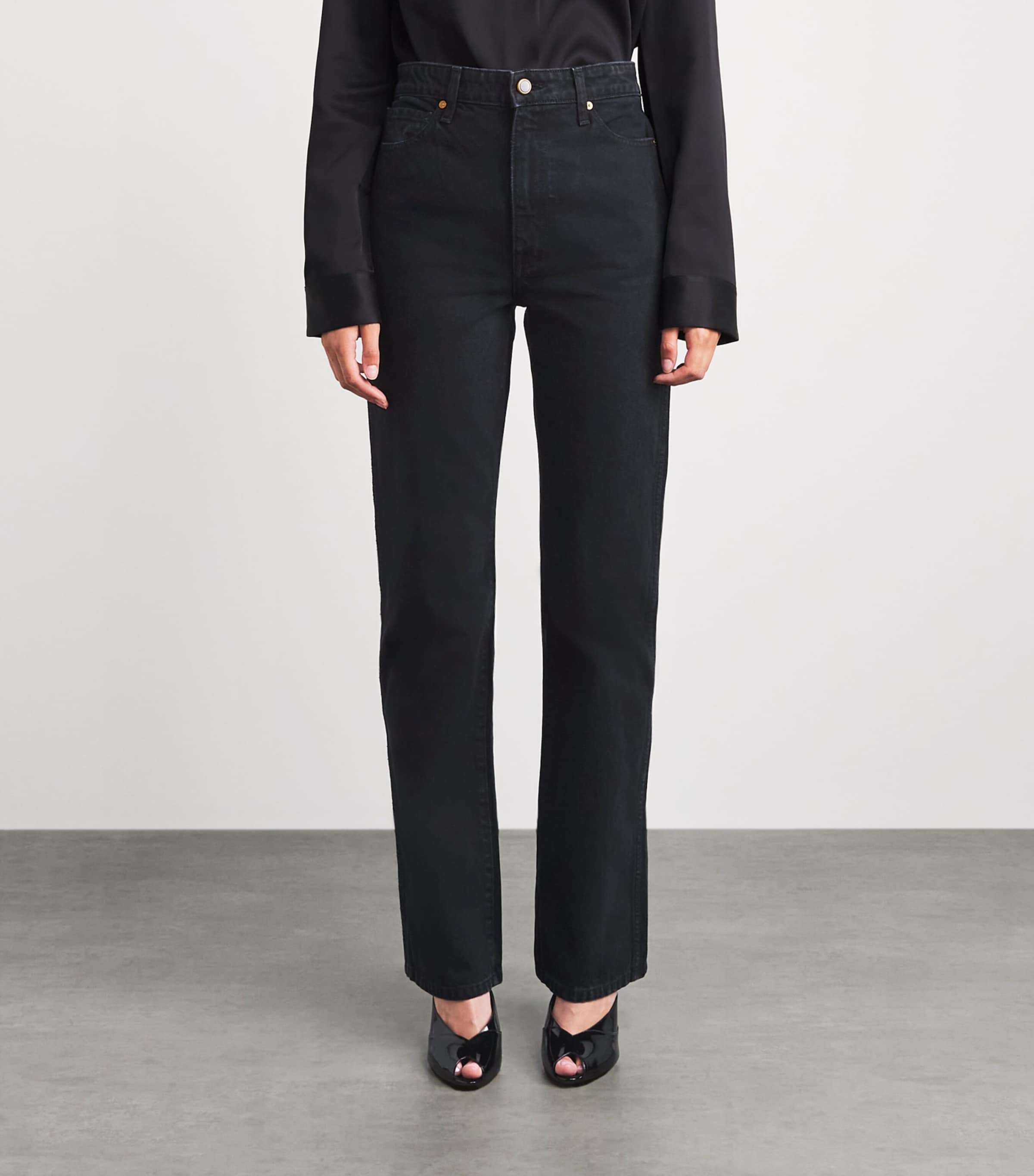 Khaite Womens Danielle High-Rise Jeans Prescott Image 4