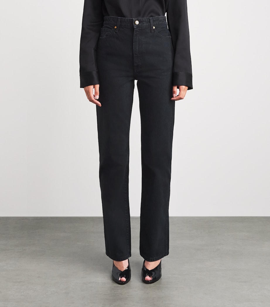 Khaite Womens Danielle High-Rise Jeans Prescott Image 4