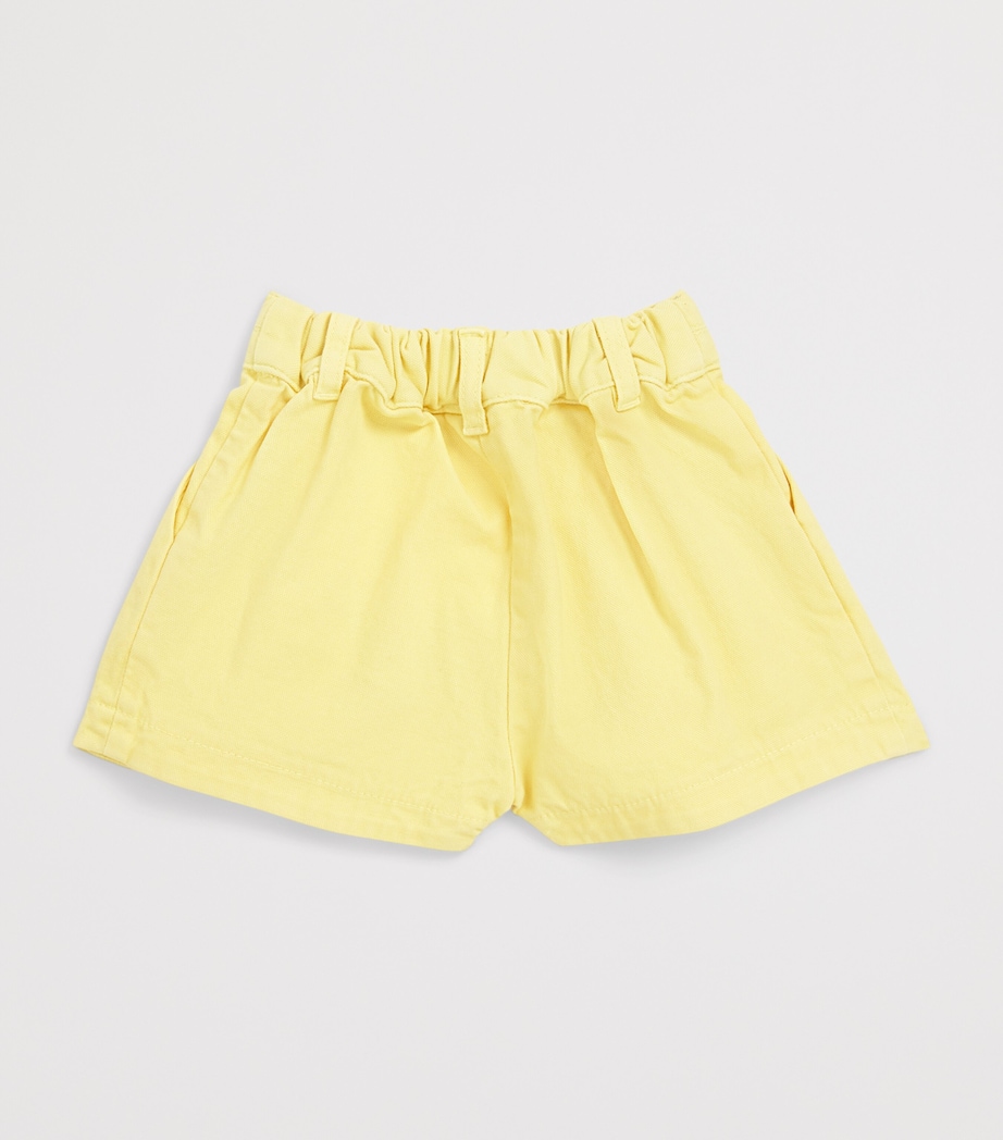 Chloé Kids Stretch-Cotton Chino Shorts (6-36 Months) Yellw Image 2