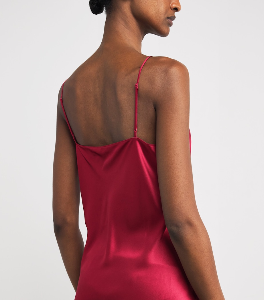 Silk Venus Slip Nightdress RUSSET Image 6