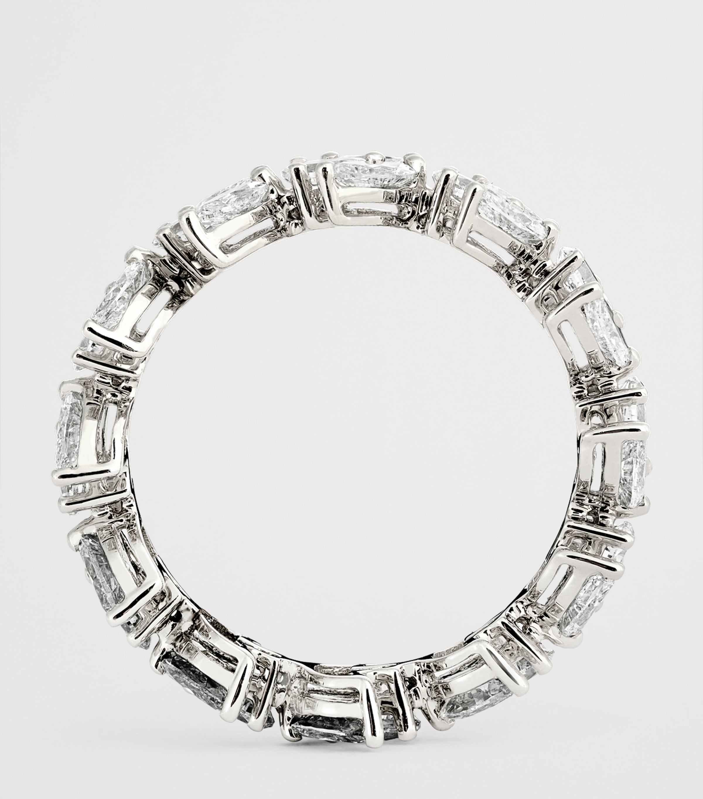 White Gold and Diamond Lotus Ring WHITE GOLD Image 3