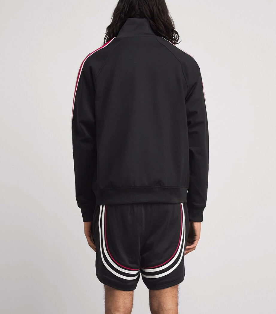 Rhude Mens Hamptons Track Jacket Blk/wht/red Image 5