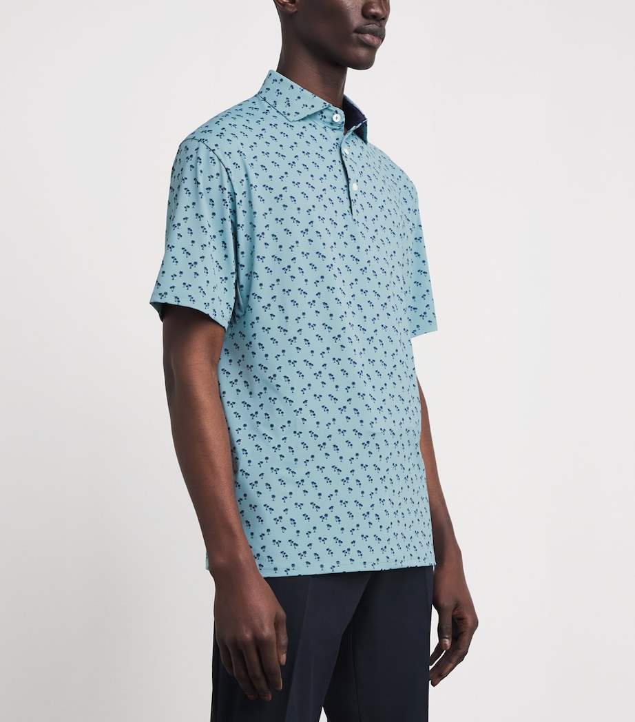 KJUS Mens Printed Golfer Polo Shirt Rvbk/ablu Image 4