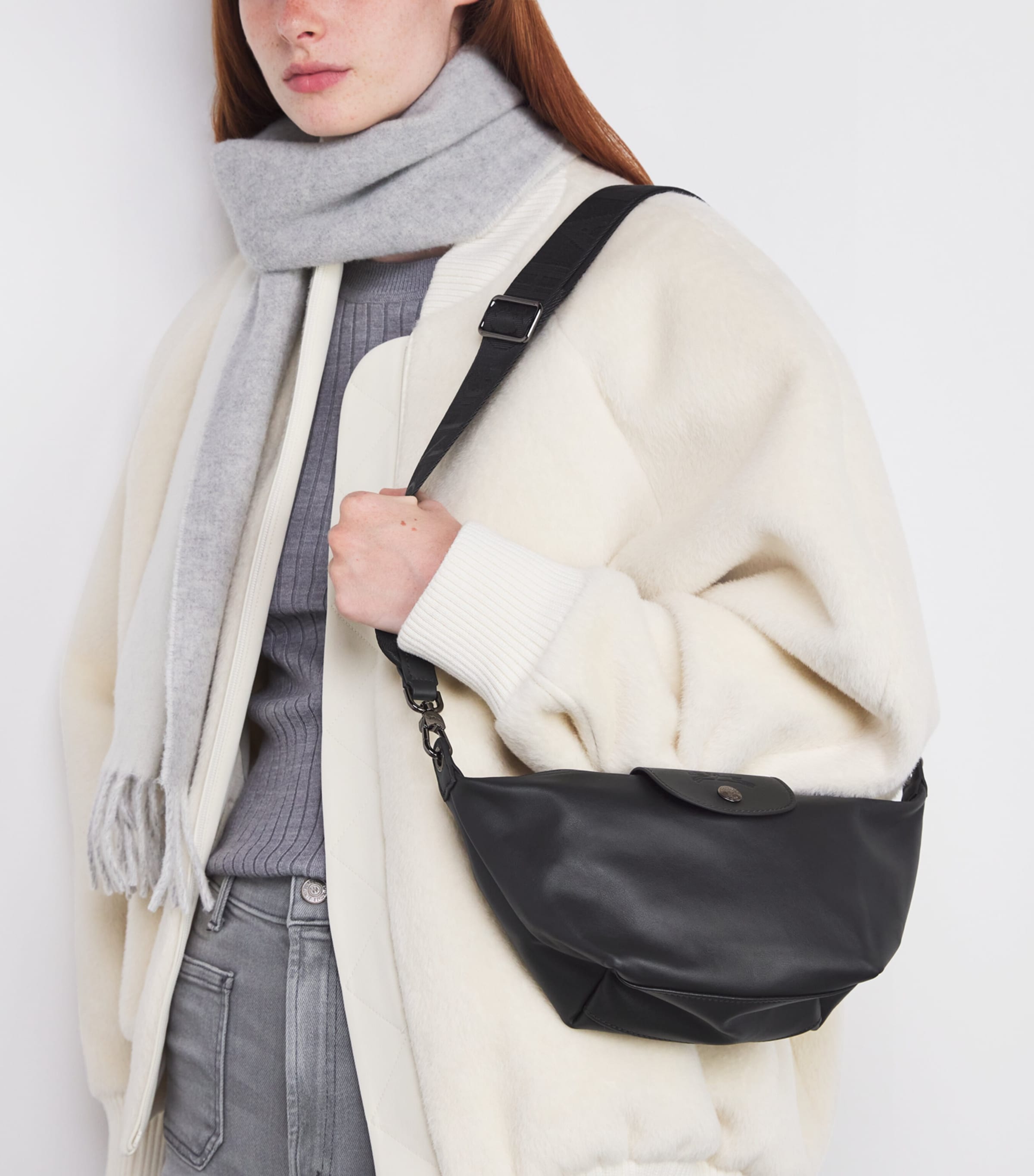 Extra-Small Leather Le Pliage Cross-Body Bag 001 BLACK Image 5