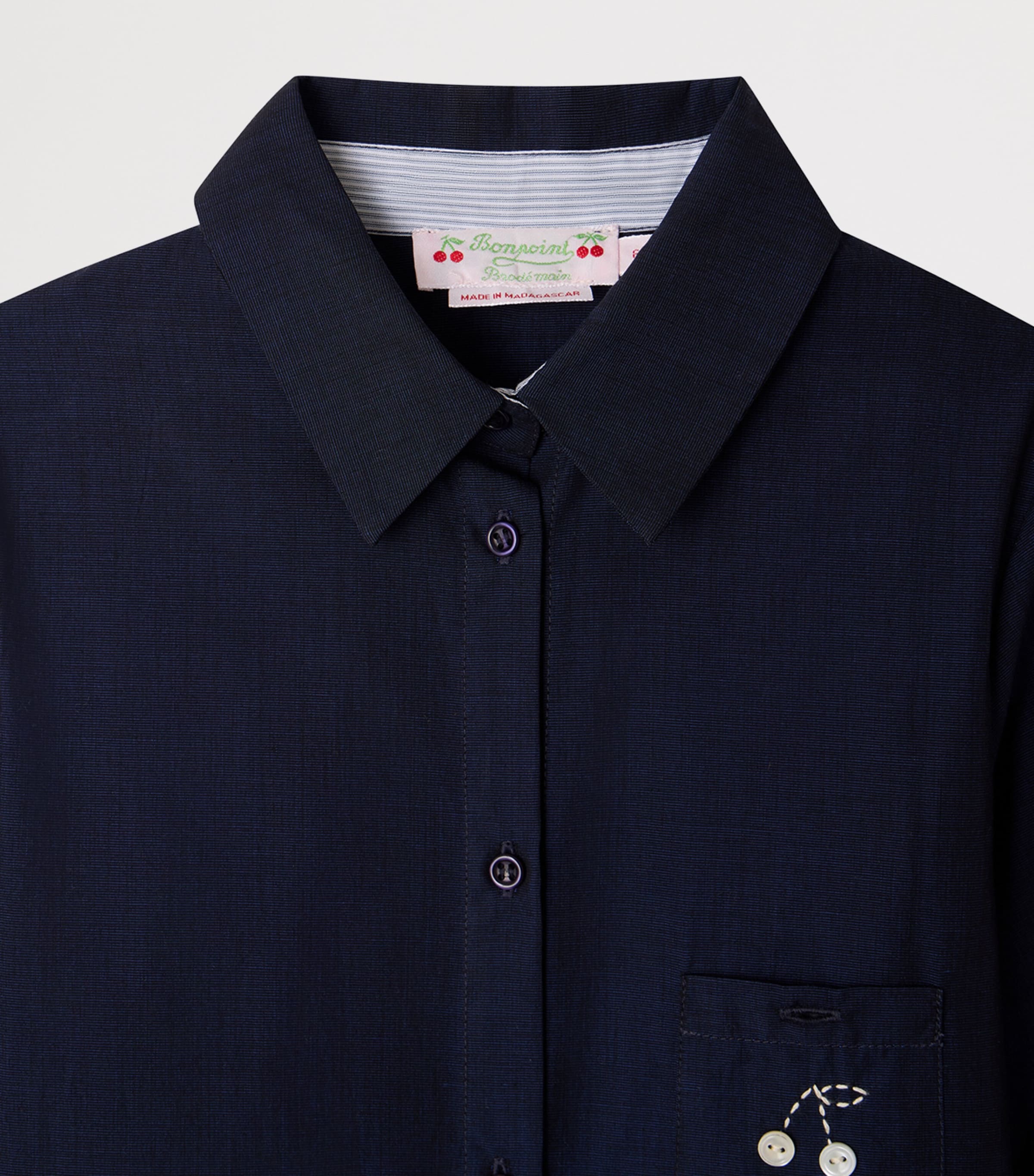 Bonpoint Cotton Maribelle Shirt Dress Marine Image 3