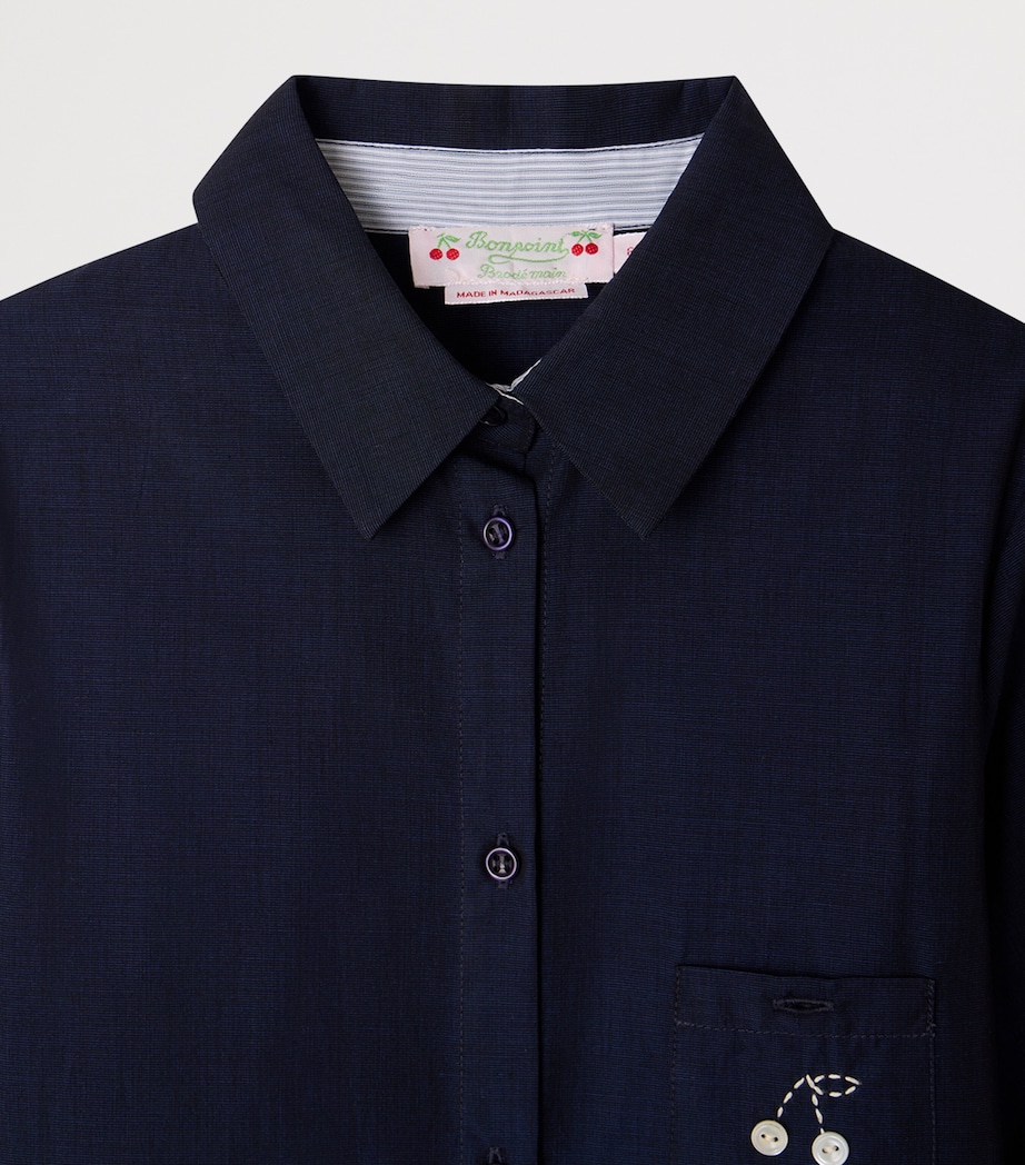 Bonpoint Cotton Maribelle Shirt Dress Marine Image 3