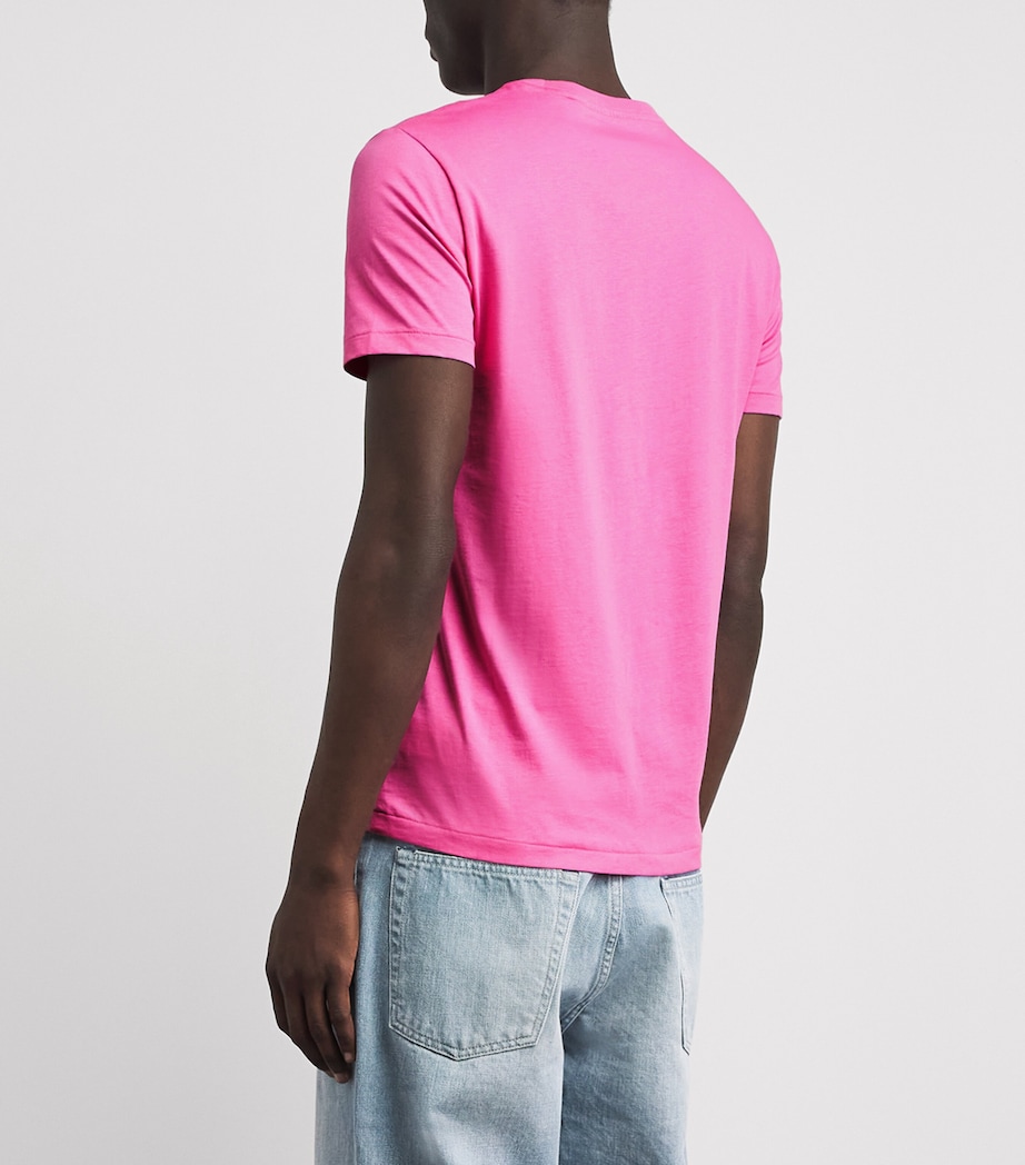 Polo Ralph Lauren Mens Cotton Custom Slim-Fit T-Shirt Baja Image 5
