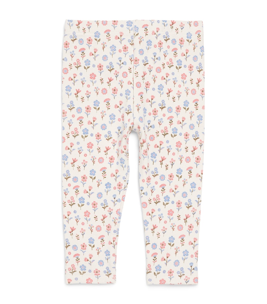 Purebaby Organic Cotton-Blend Ribbed Leggings (0-12 Months) Dahpr Image 1