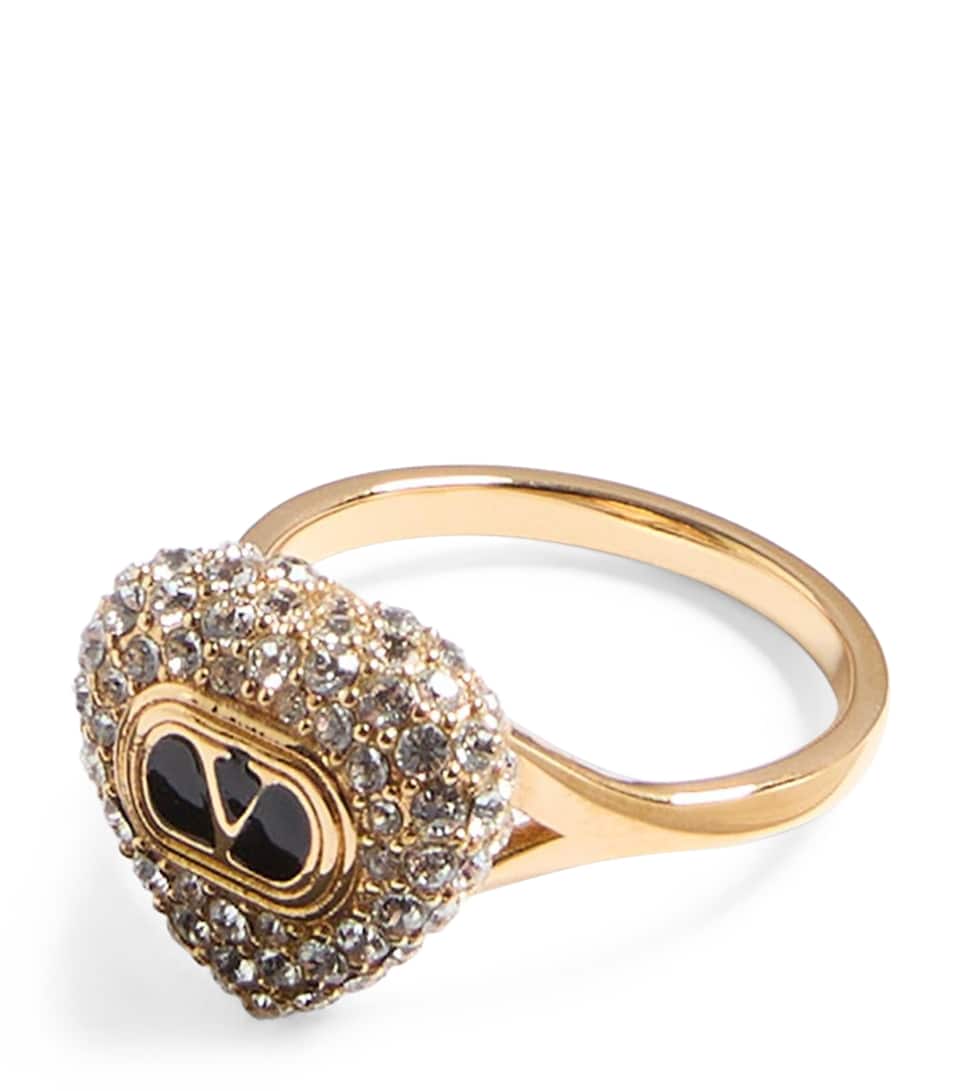 Valentino Garavani Crystal Heart Ring