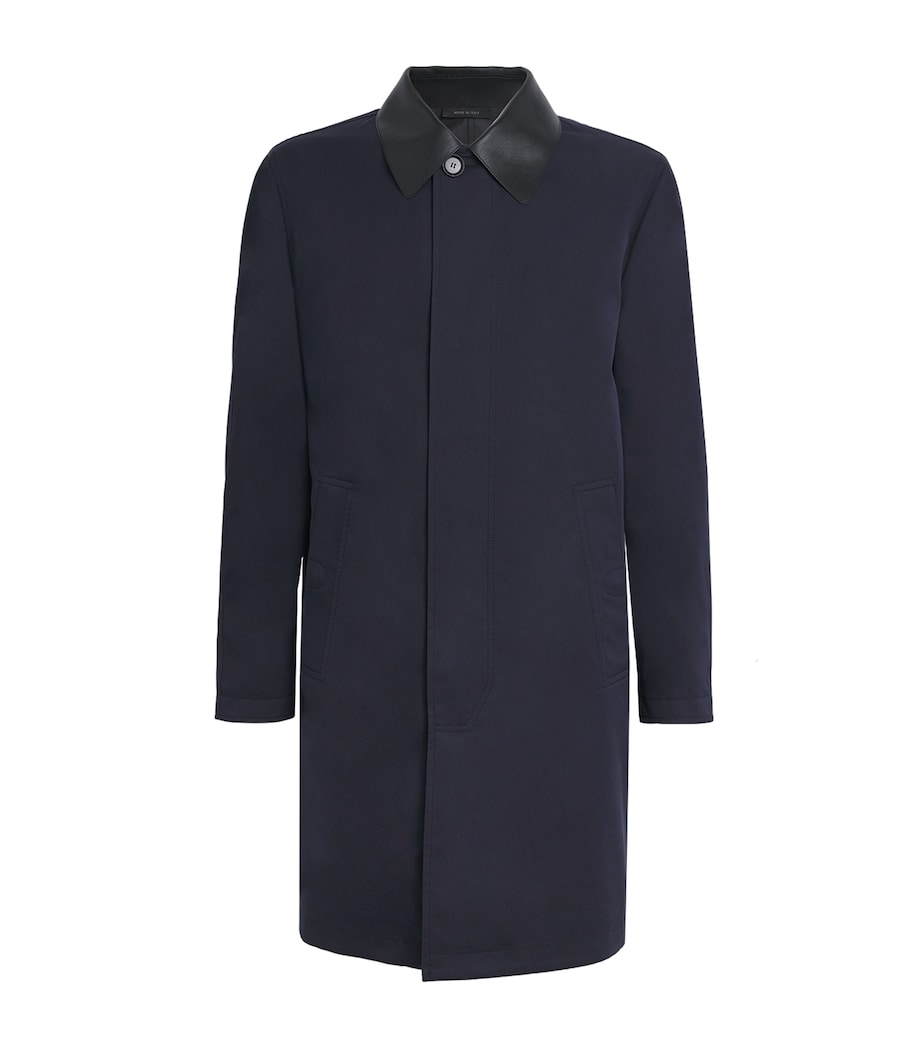 Brioni Mens Leather-Trim Reversible Jacket Image 1