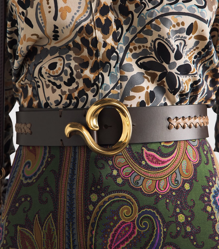 Etro Paisley Hardware Waist Belt Marrone Image 2