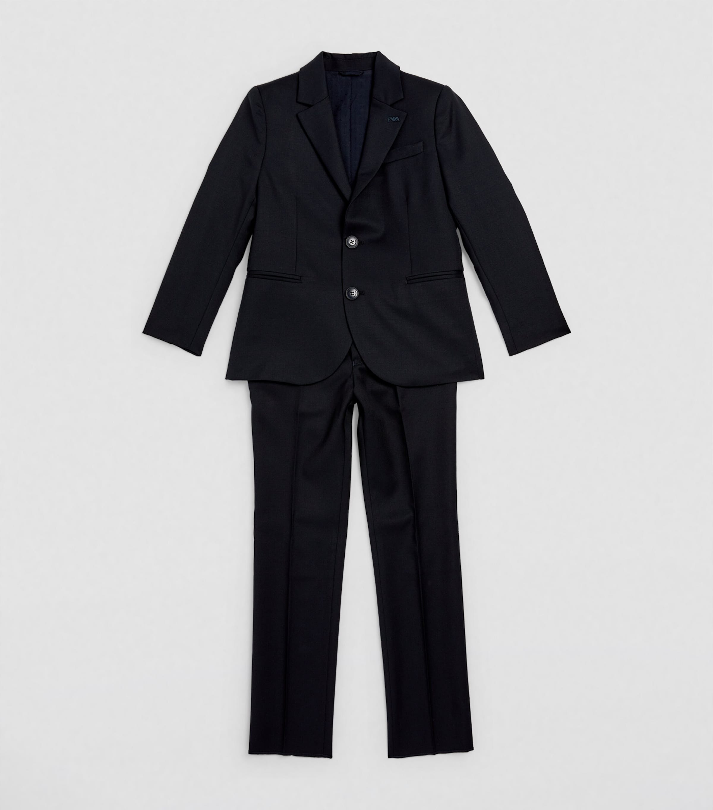 Emporio Armani Kids Blue Single-Breasted Traditional Suit (5-16