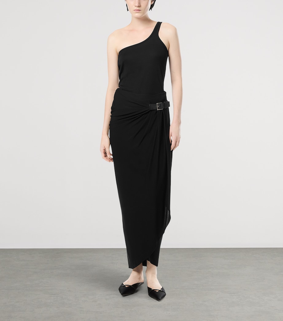 TOM FORD Womens Silk-Blend One-Shoulder Tank Top Naa Image 2