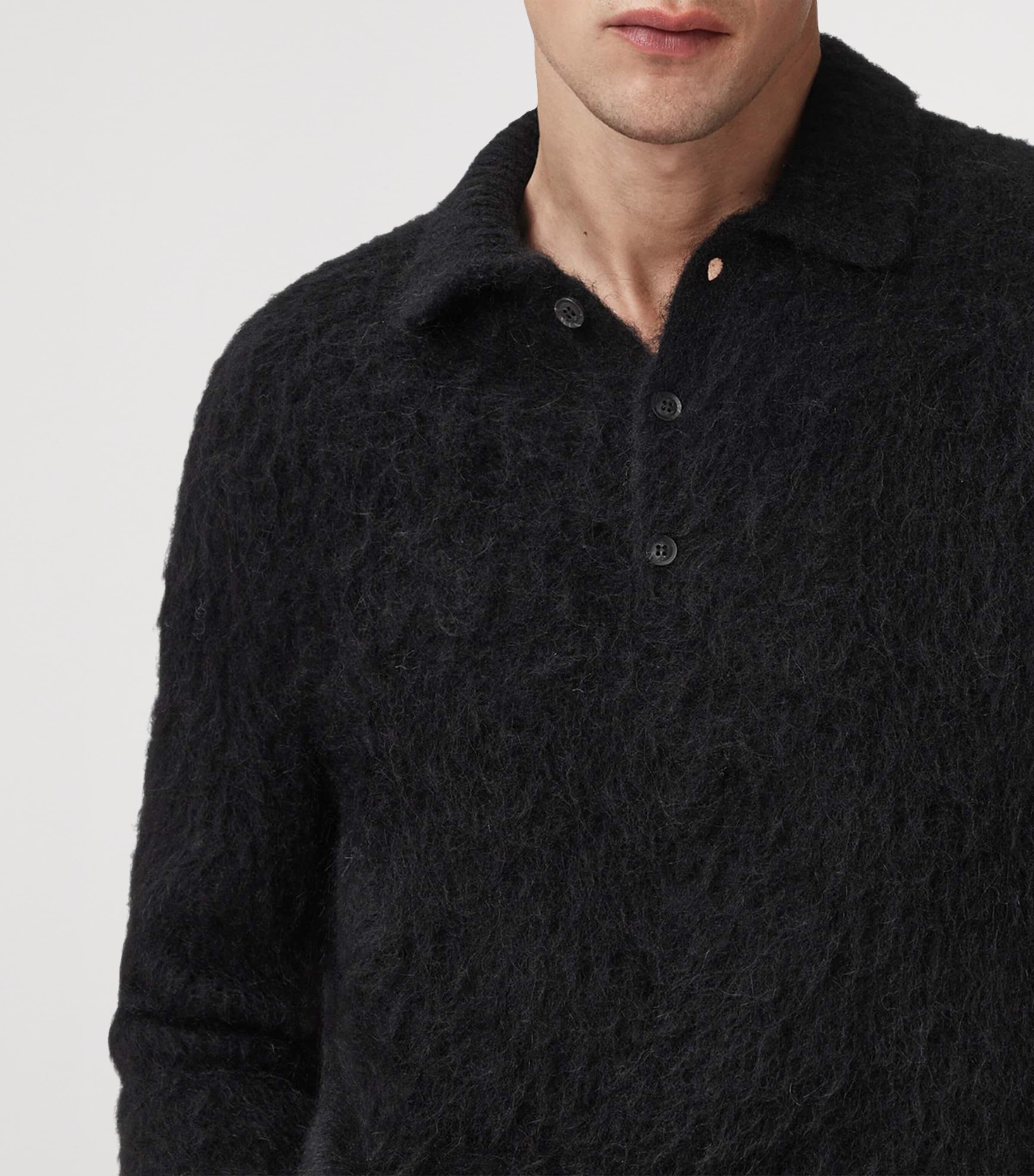 Brushed Sonny Polo Sweater BLACK Image 7