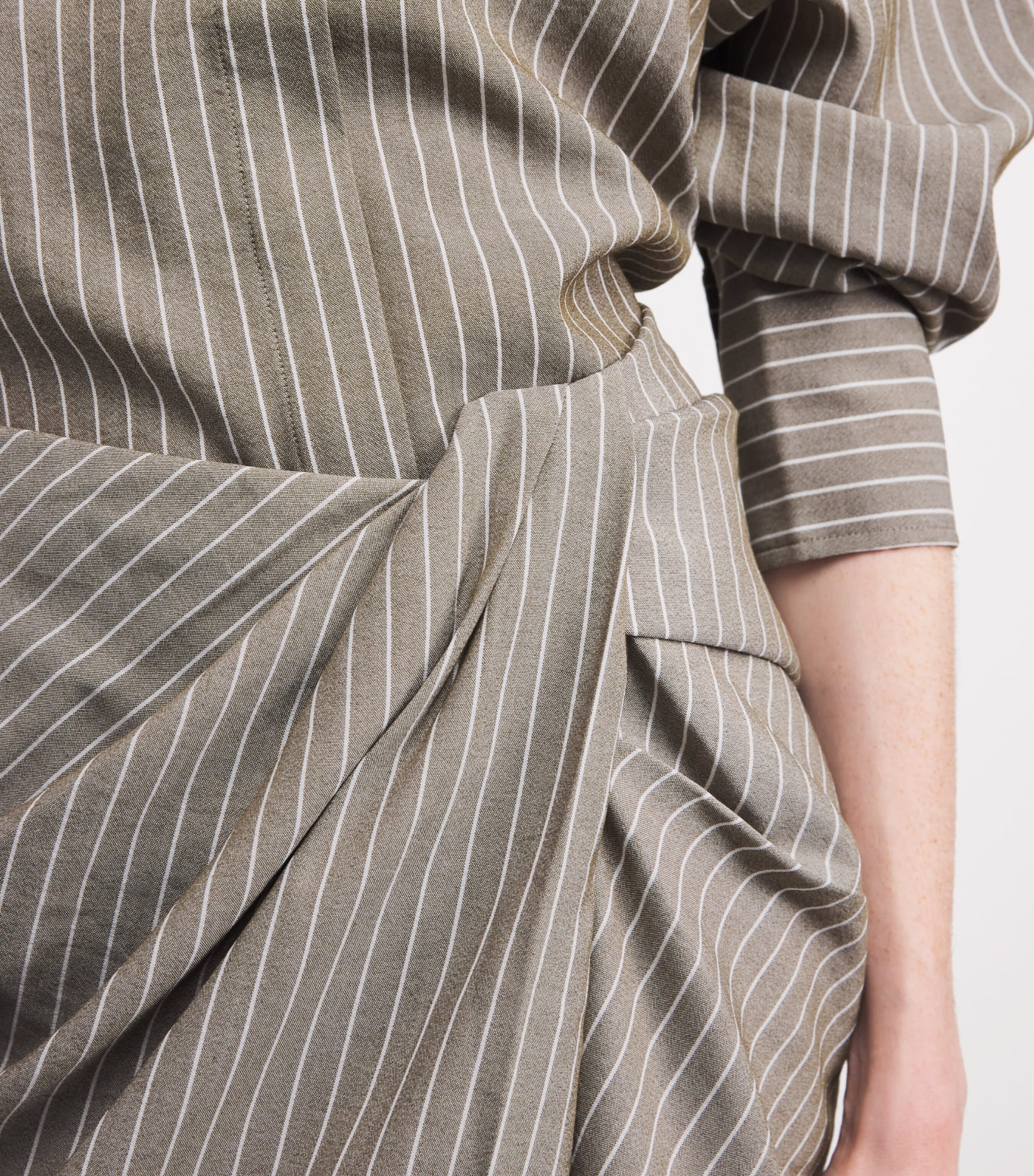 Stripe Illias Mini Skirt M00 ECRU Image 6