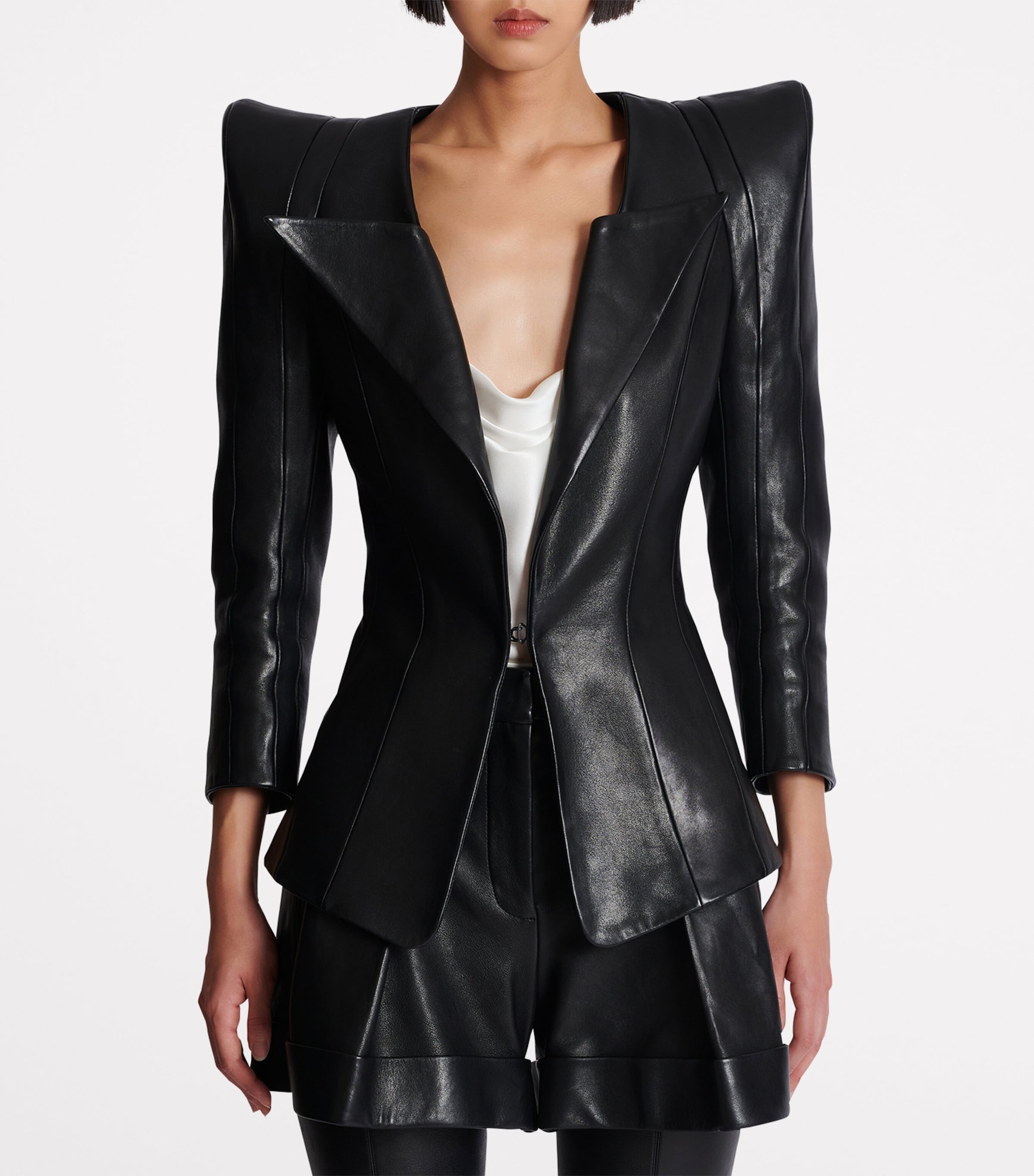 Leather Blazer 0PA NOIR Image 5