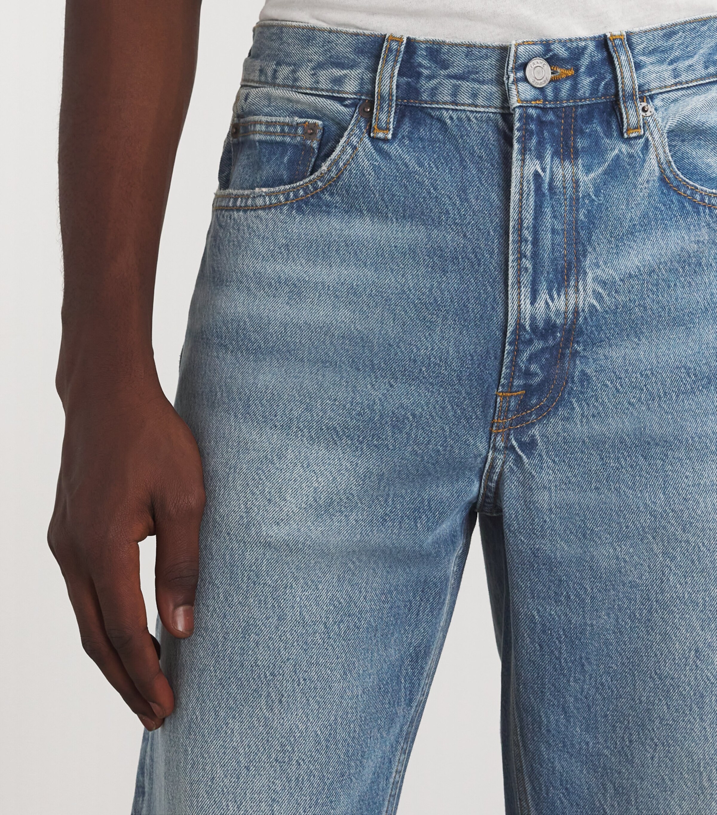 FRAME Mens Organic Cotton The Boxy Jeans Abbey Image 6