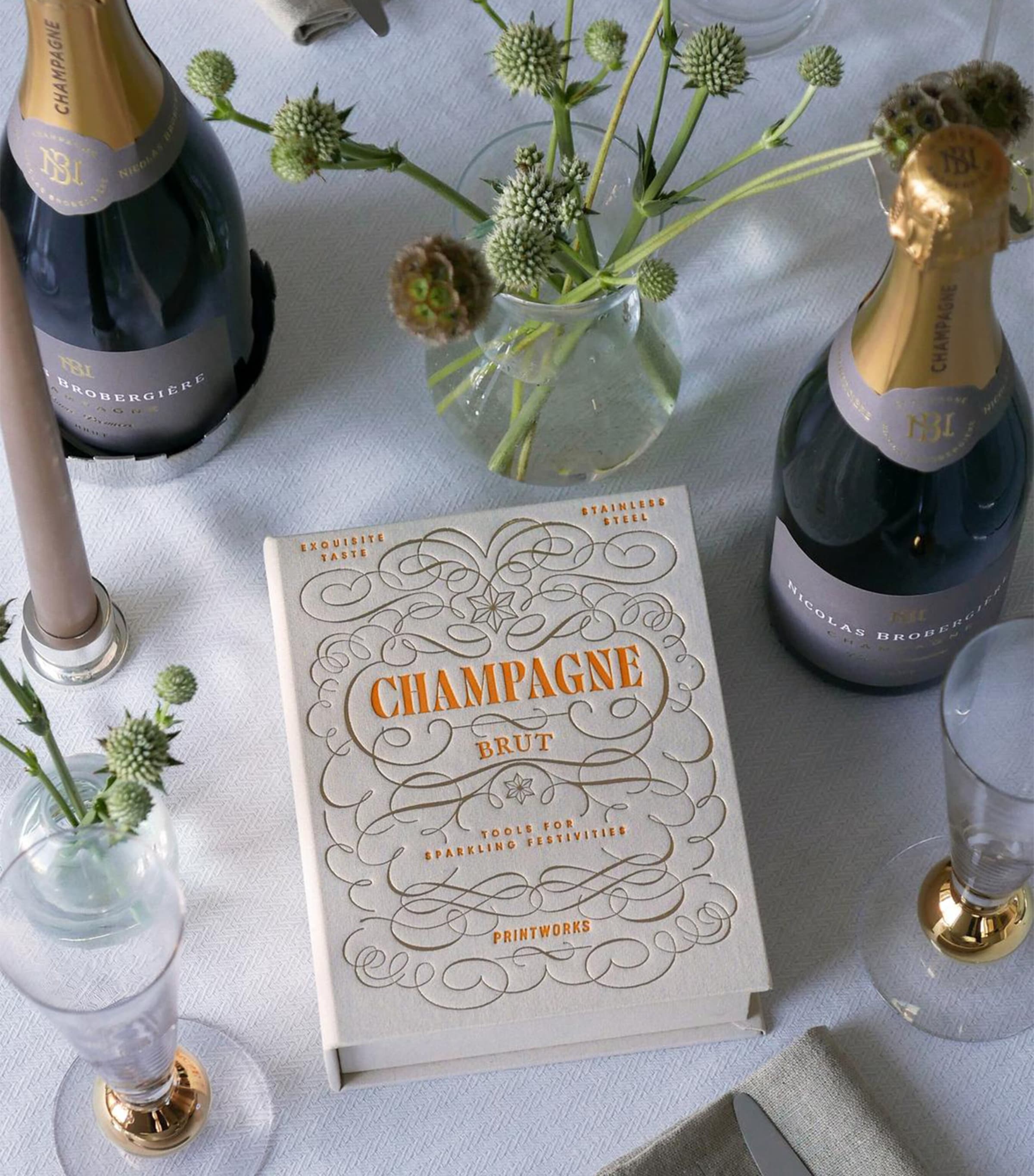 Stainless Steel Champagne Tools BEIGE/ORANGE Image 5