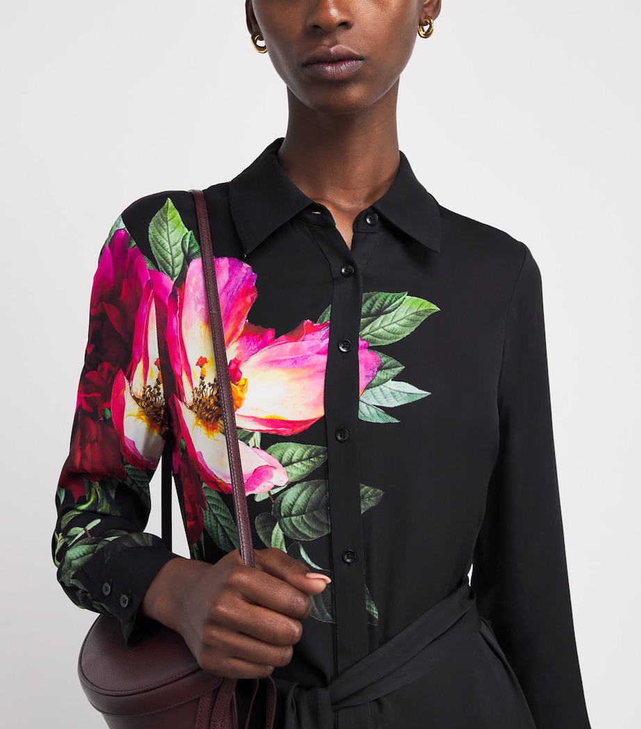 Floral Chassidy Shirt Dress E034 EMPRS BLM BLACK Image 6