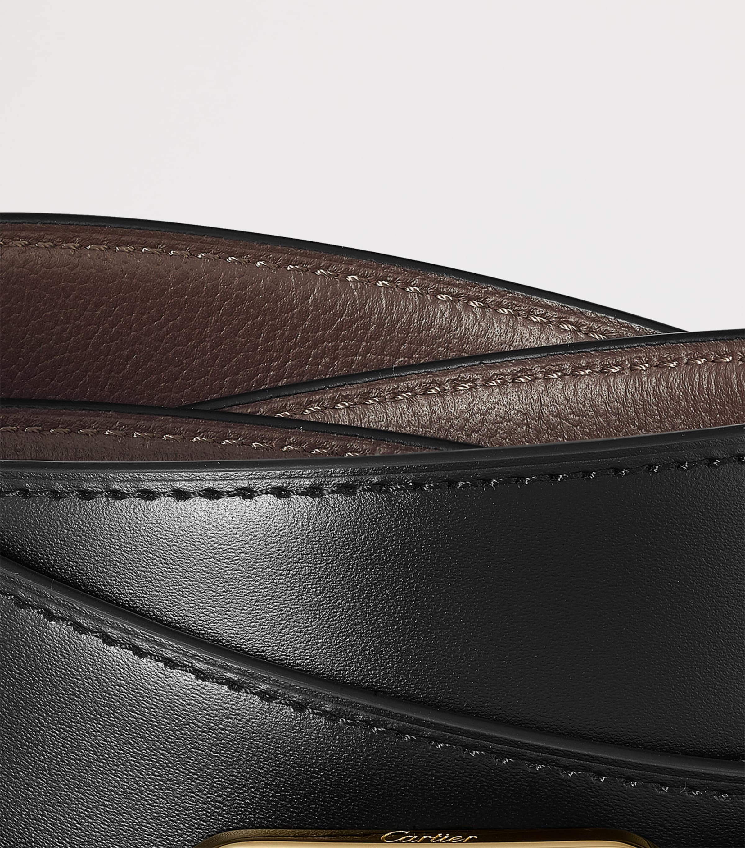 Cartier Leather Reversible Santos de Cartier Belt Black Image 6
