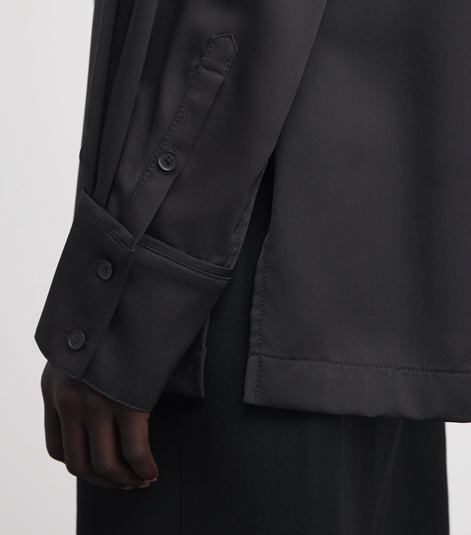 CAMILLA AND MARC Womens Satin Ground Shirt Dblk Black Image 3