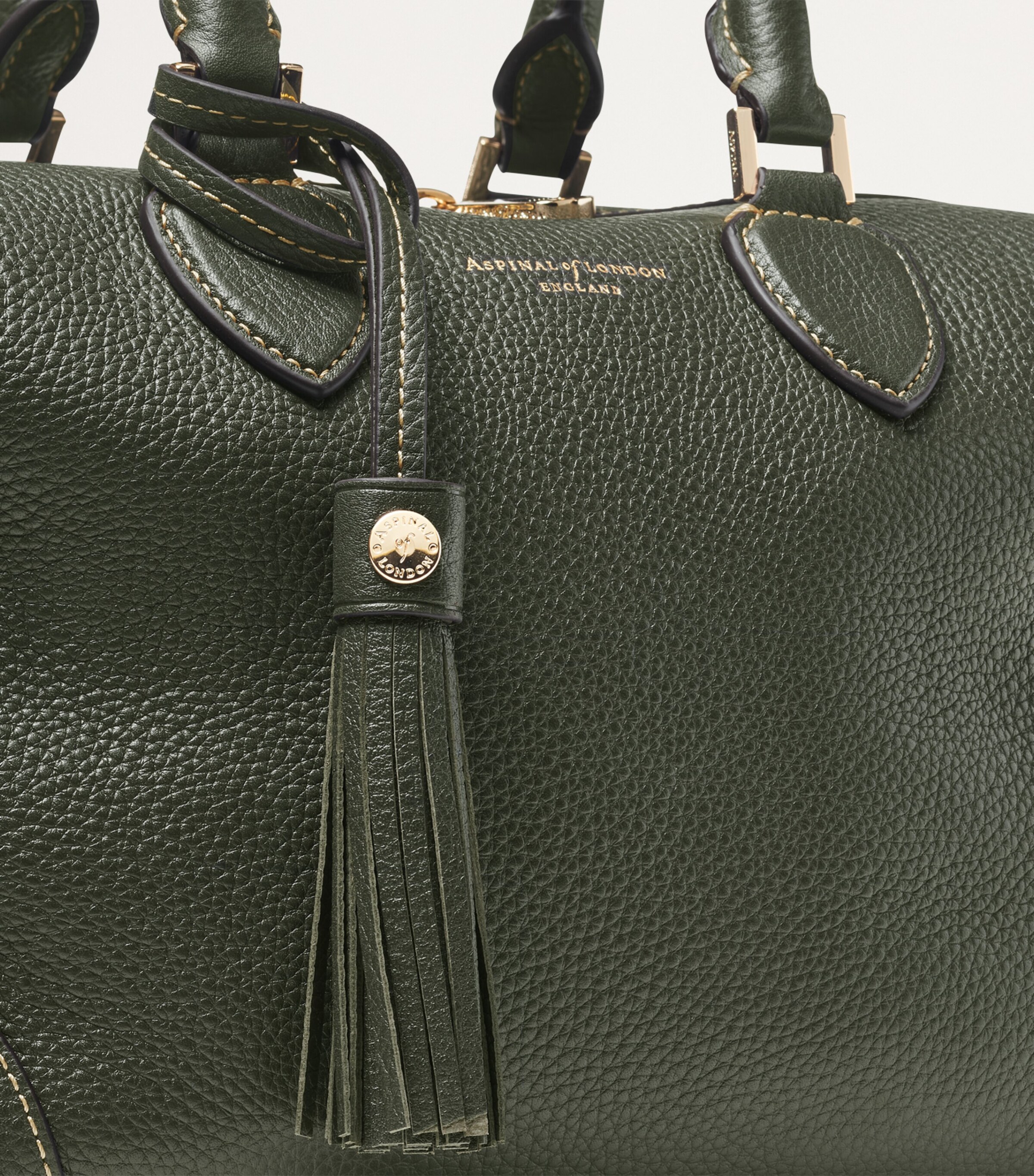 Leather Hudson Bowling Bag GREEN Image 7