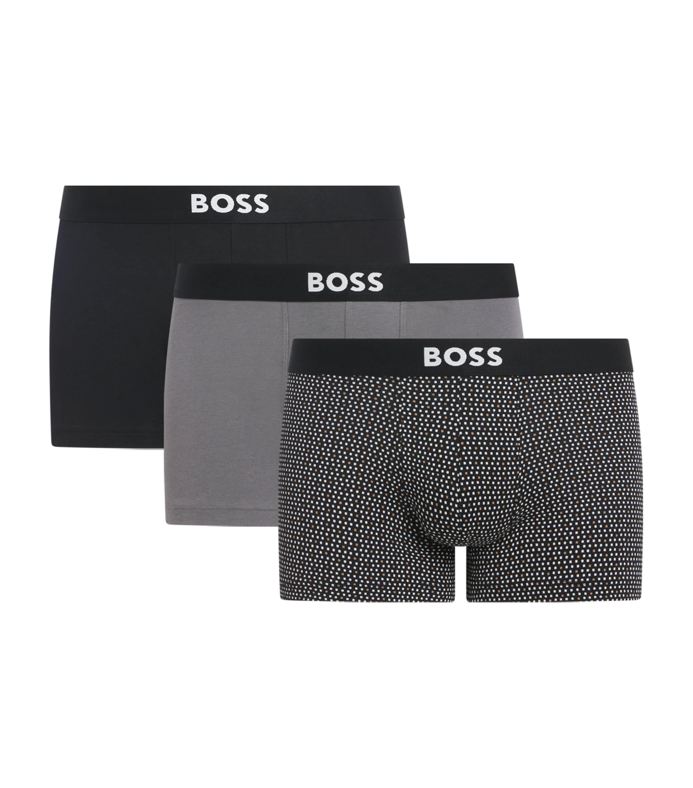 Stretch-Cotton Boss One Boxer Briefs (Pack of 3) OPEN BEIGE281 Image 1