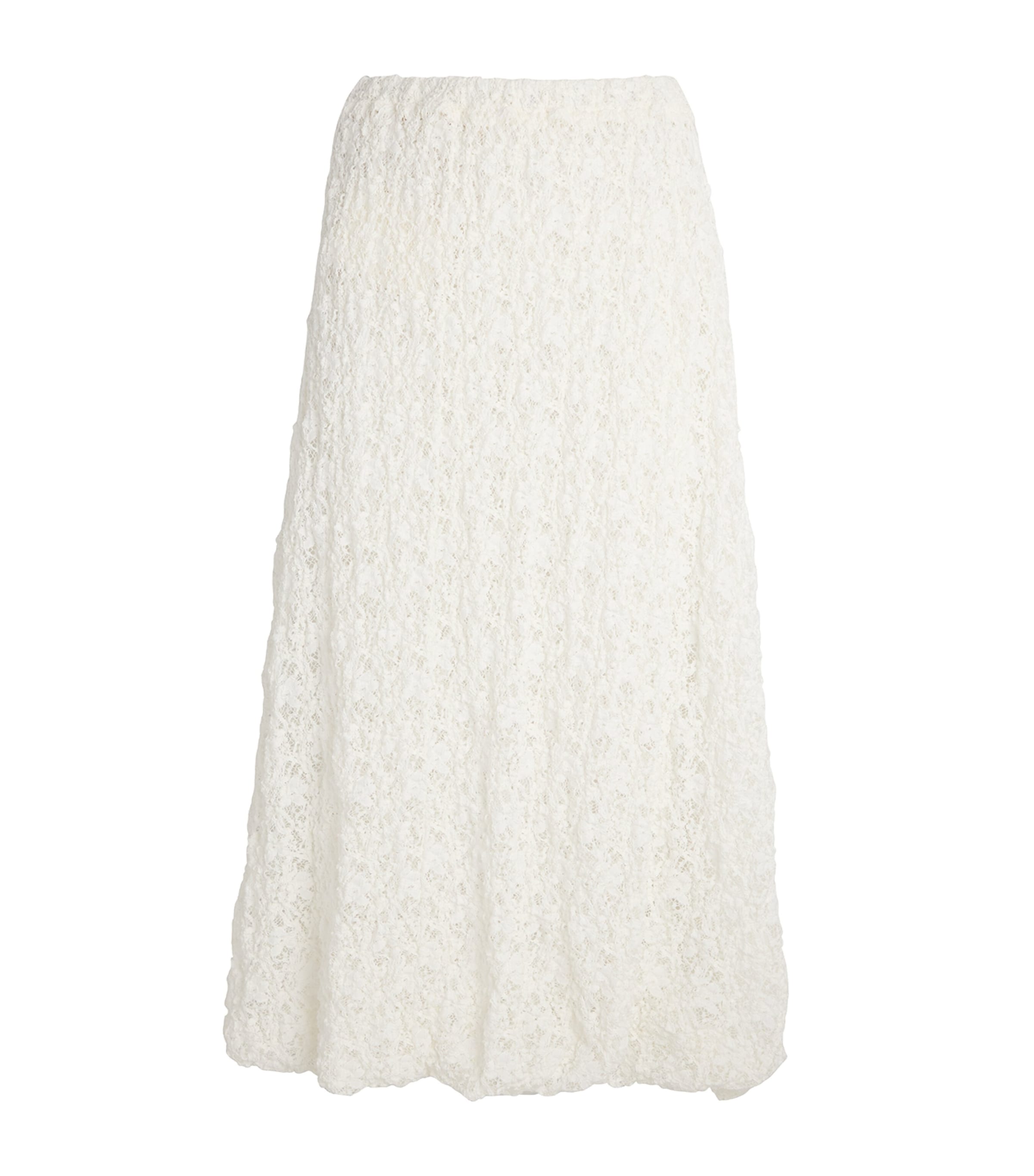 Jil Sander Lace Balloon Skirt In White