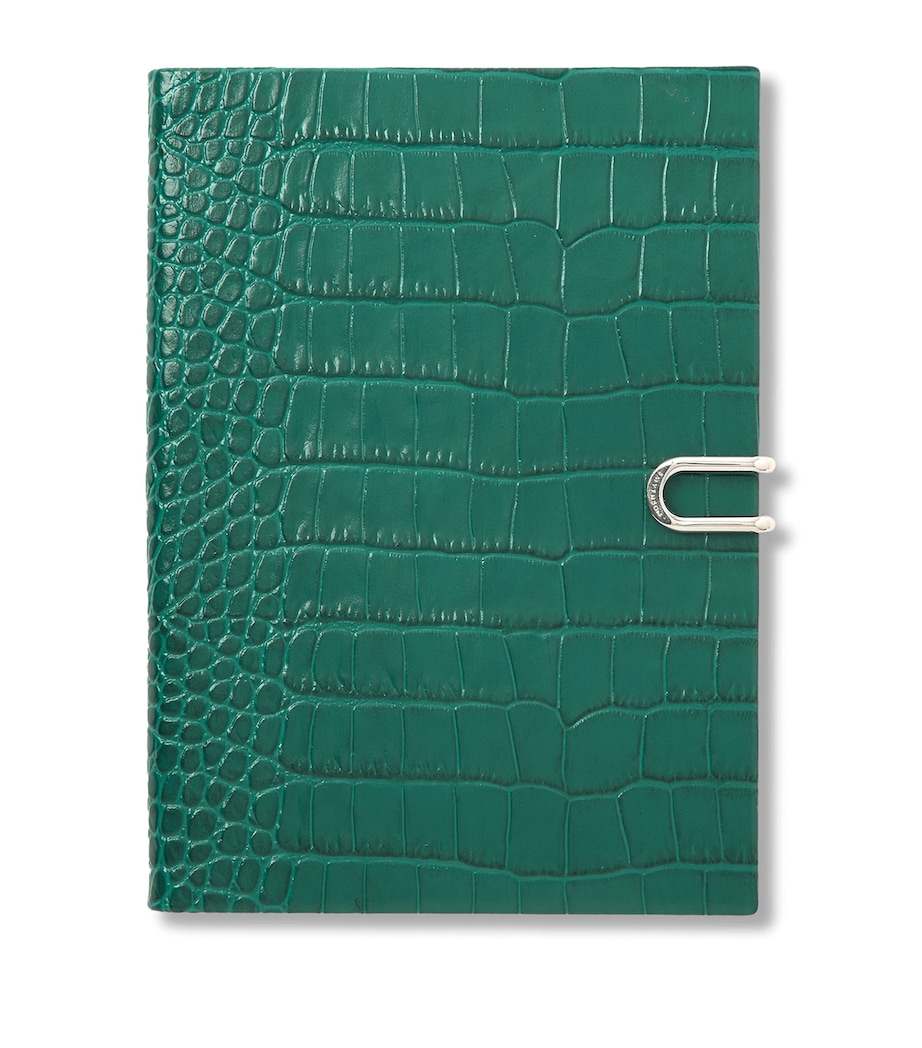 Smythson Leather Mara Soho A5 Mid-Year 2026 Diary Petrol Image 1