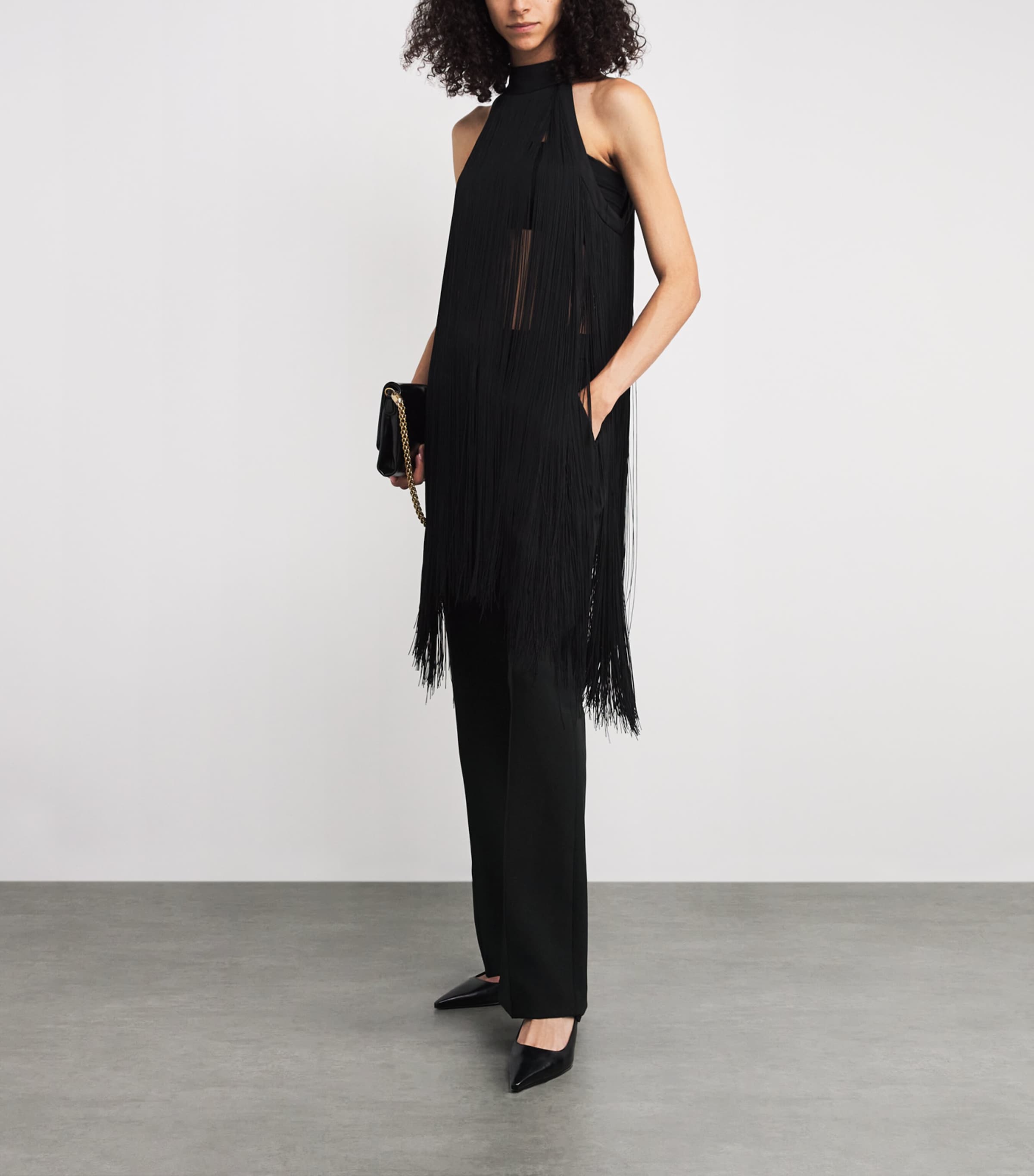 Satin Mackinley Suit Trousers DBLK BLACK Image 2