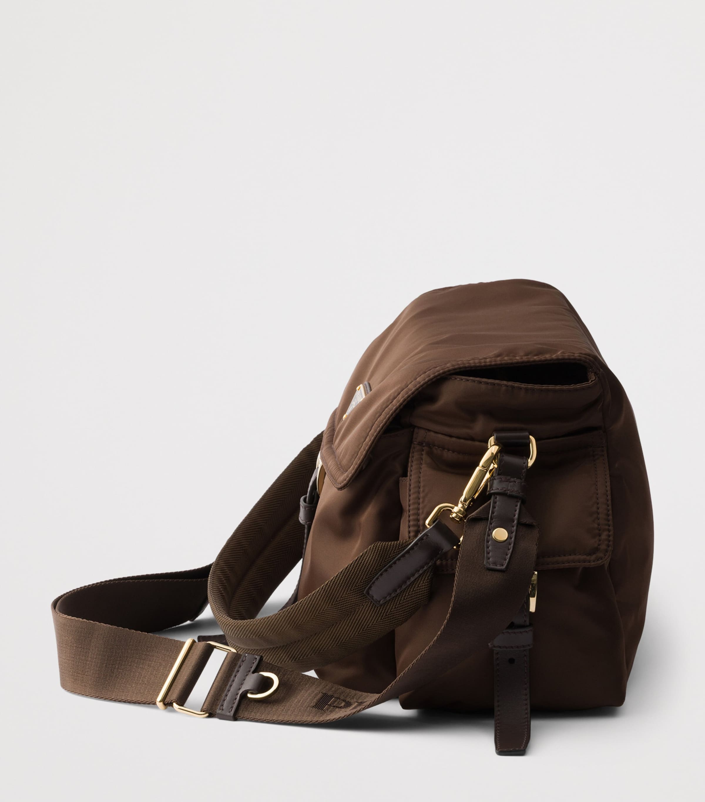 Prada Re-Nylon Explore Shoulder Bag Brown Image 5