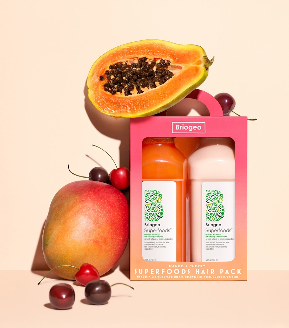 Superfoods Mango + Cherry Balancing Shampoo + Conditioner Duo for Oil Control (2x369ml) NO COLOUR Image 6