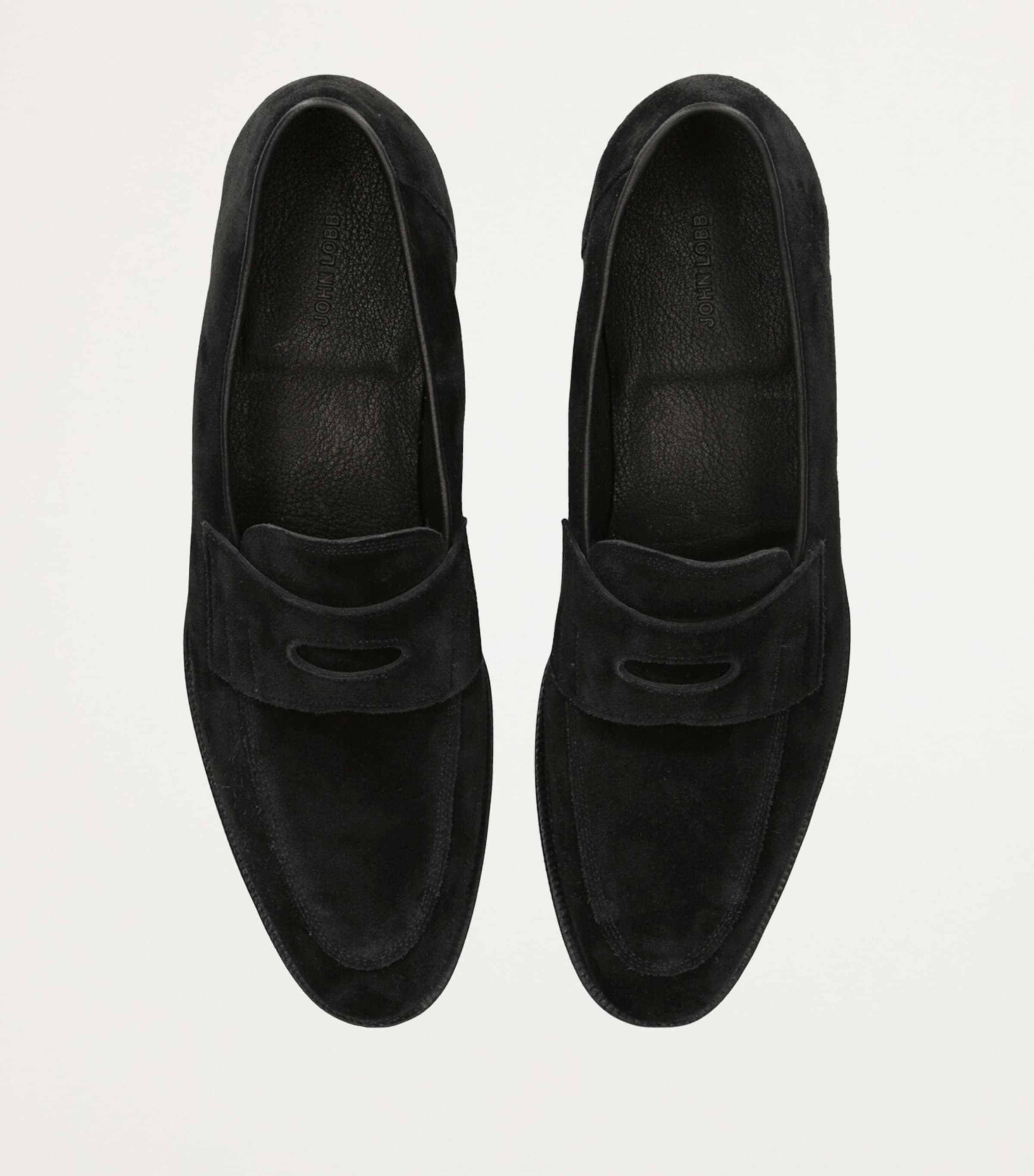 Suede James Unlined Loafers BLACK Image 4