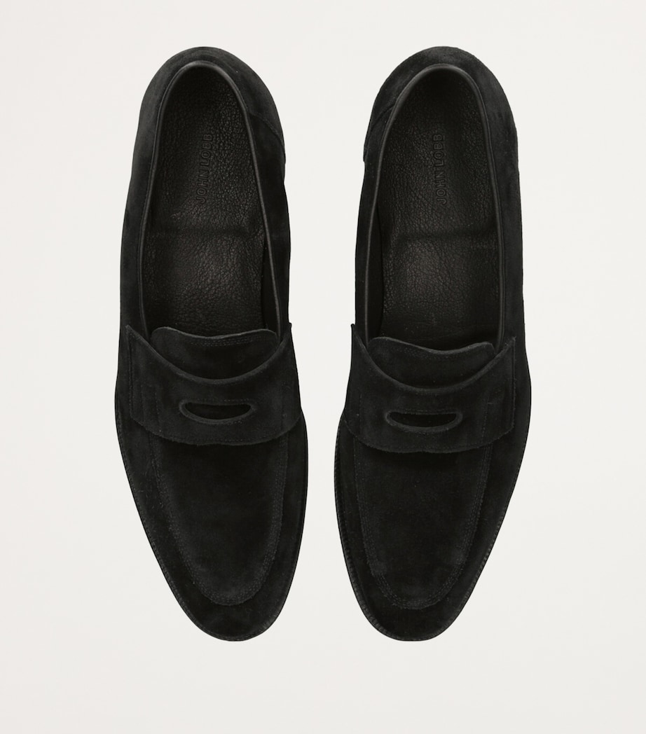 Suede James Unlined Loafers BLACK Image 4