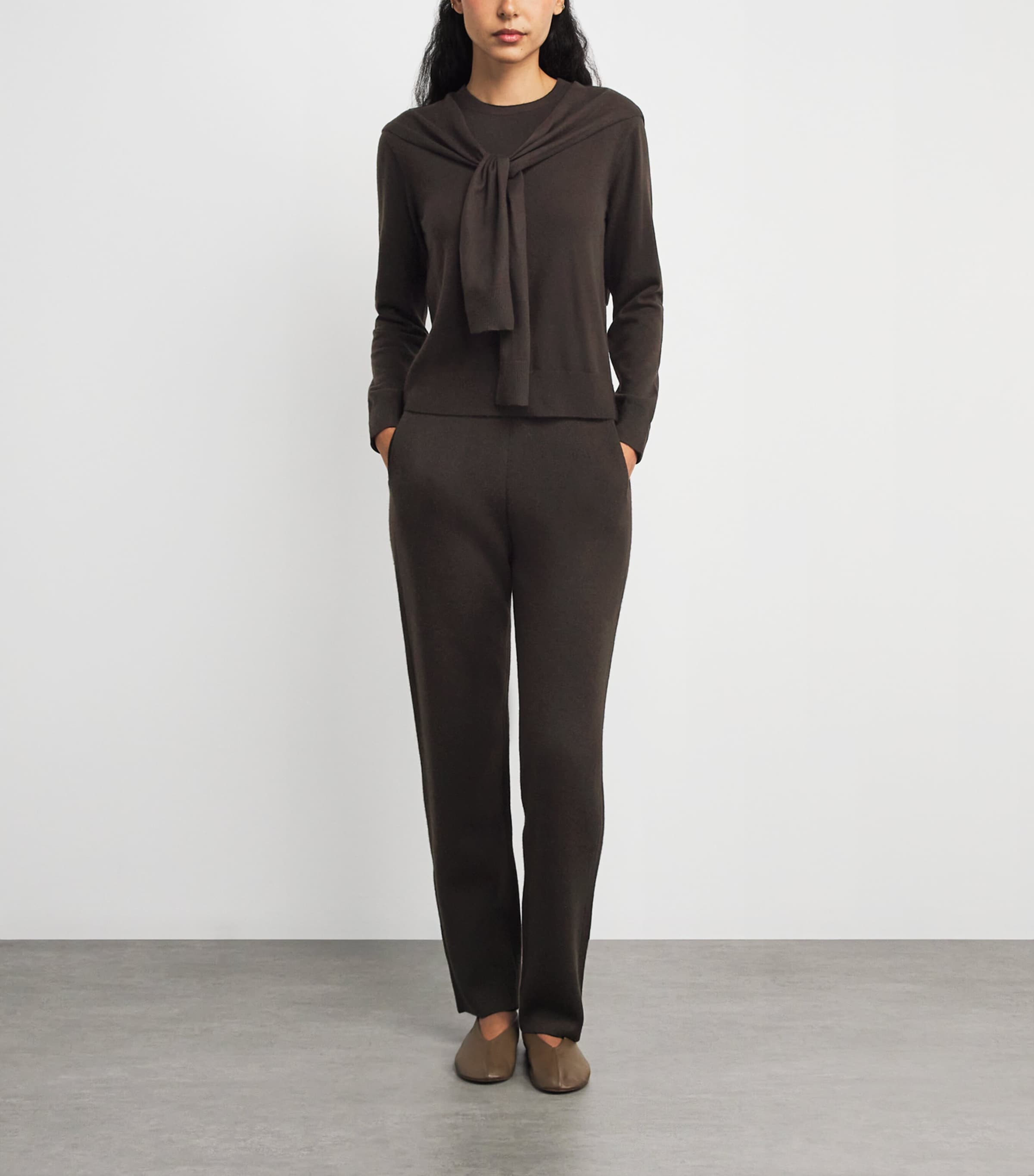 Cashmere Sonja 2-In-1 Sweater BROWN WOOD Image 2