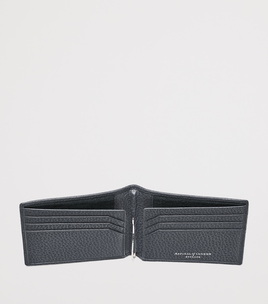 Leather Classic Bifold Wallet NAVY Image 5