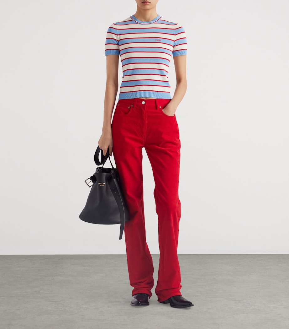 Cotton Stripe Sweater Top F0A0E Image 2