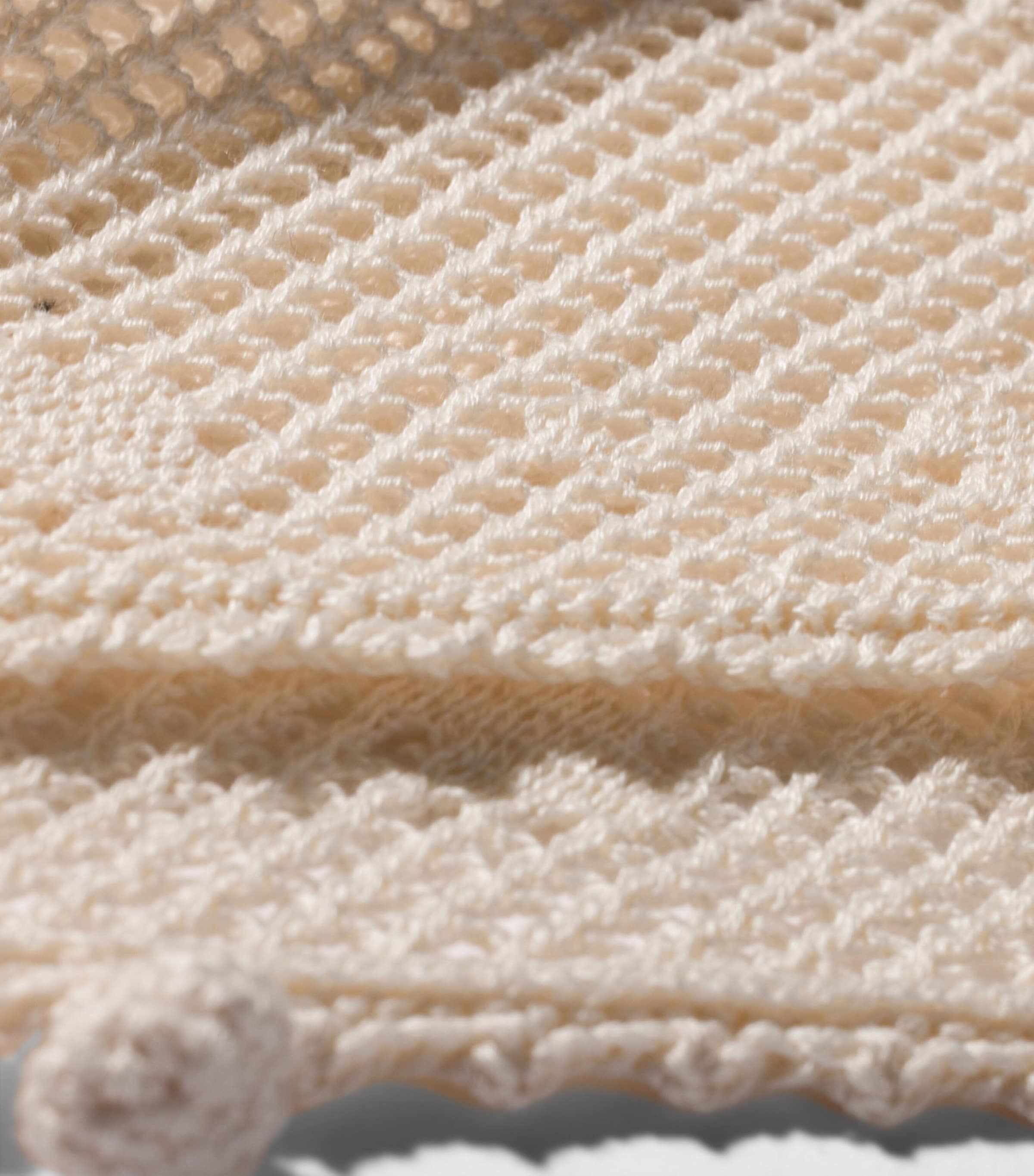 Miu Miu Cotton Crochet Pareo Scarf Neutral Image 2